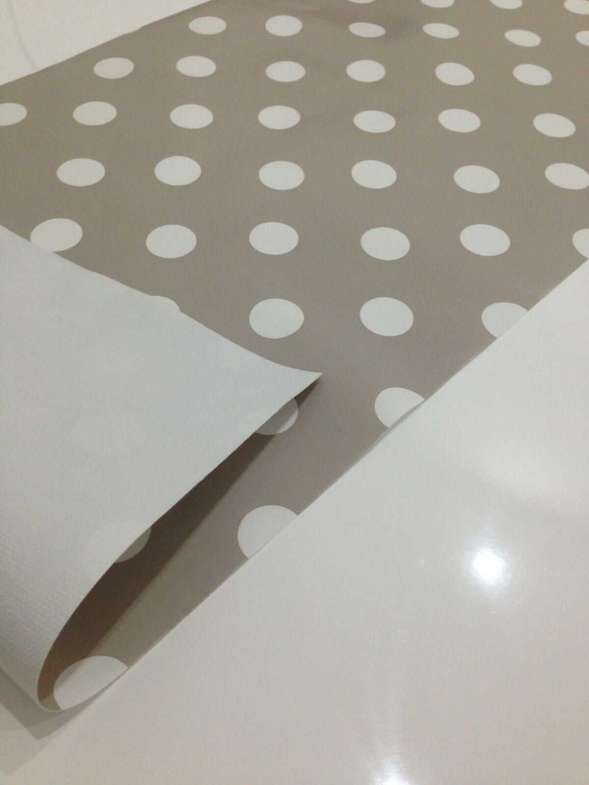 Spotted Wipe clean Tablecloth oilcloth vinyl PVC Spot polka dot 140cm wide M40