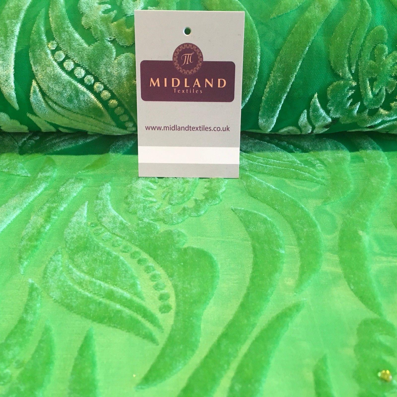 Burnout leaf floral print on chiffon 50' Inches Wide M161-9 Mtex