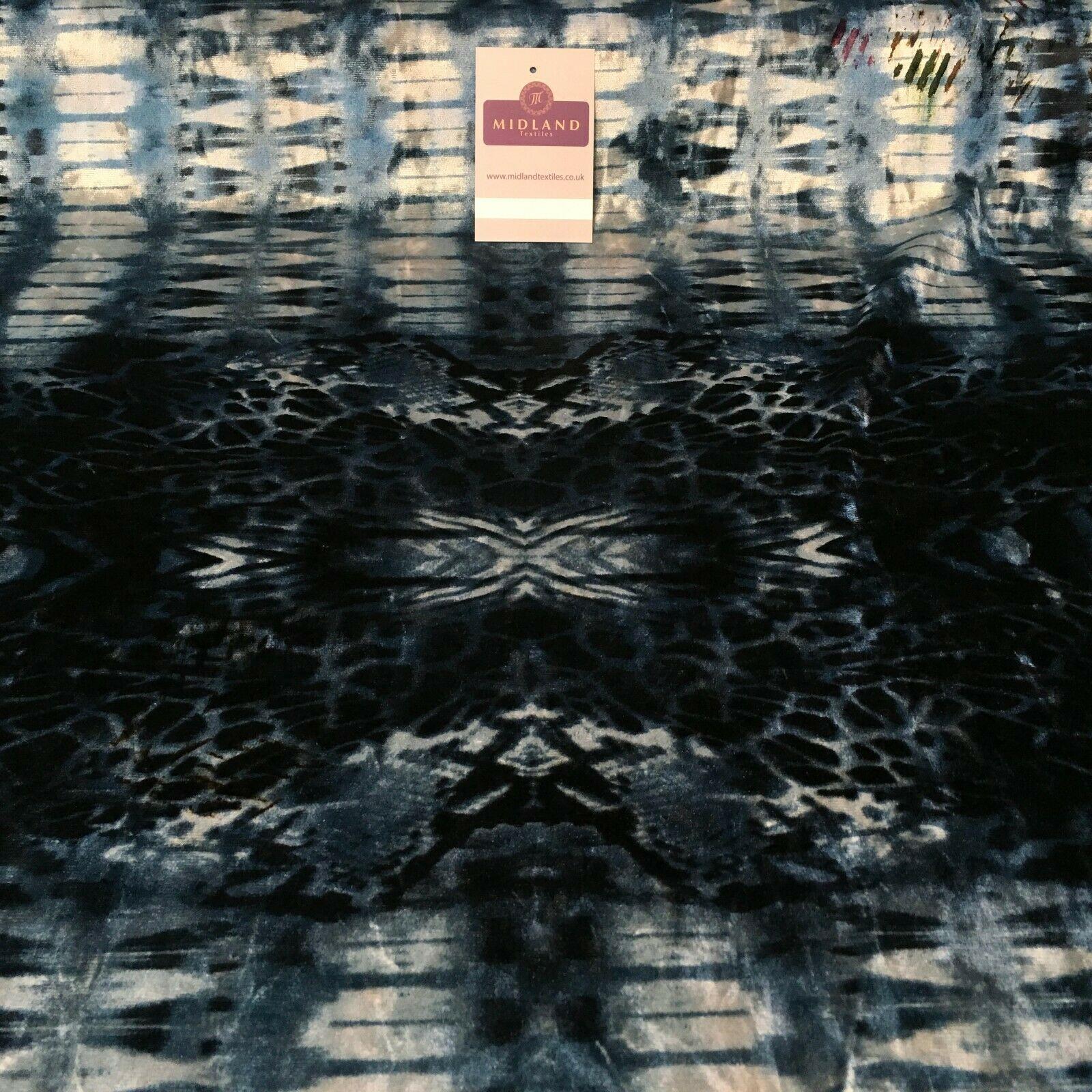 Vintage Floral Velvet Velour Stretch Printed dress fabric 55' Wide M991 Mtex