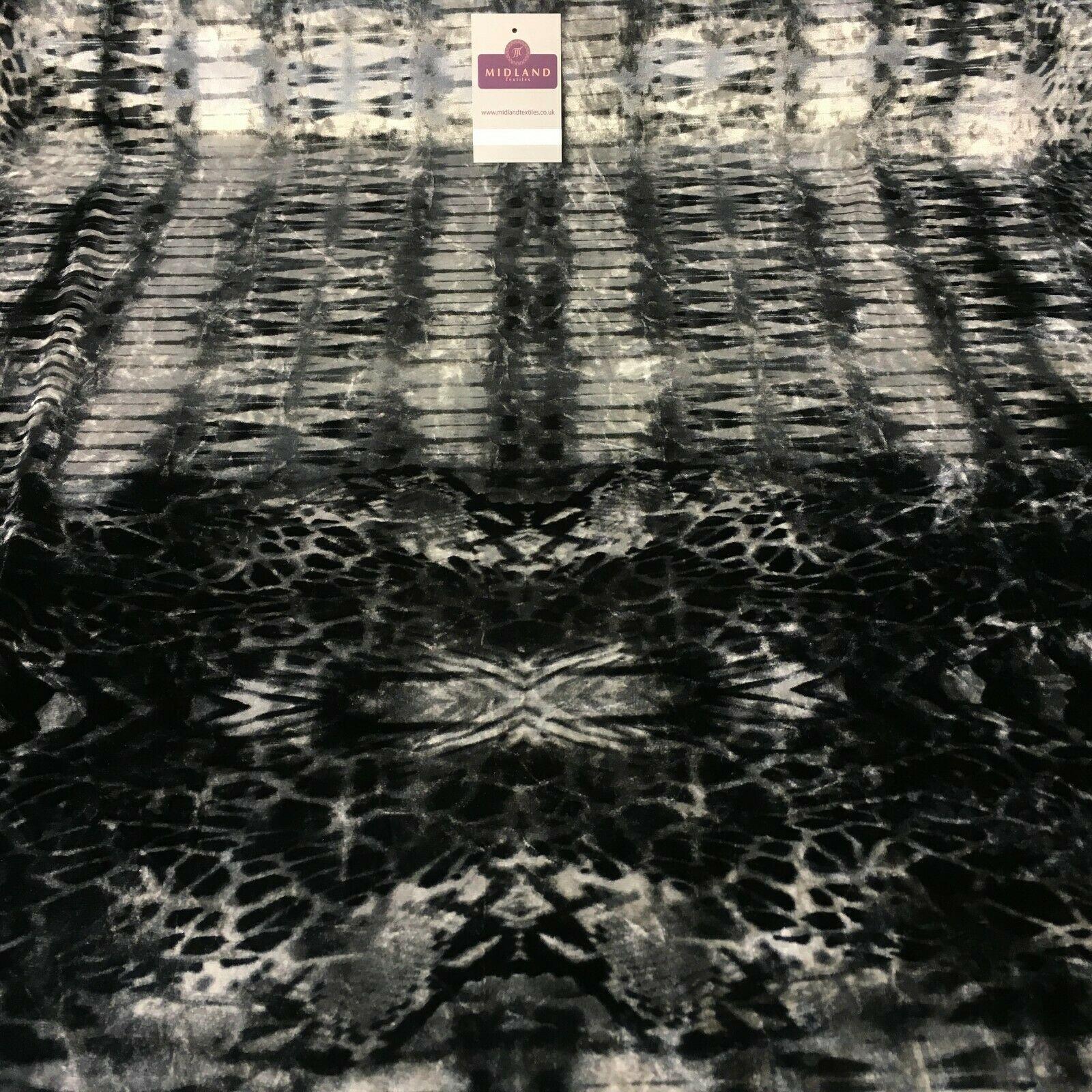 Vintage Floral Velvet Velour Stretch Printed dress fabric 55' Wide M991 Mtex