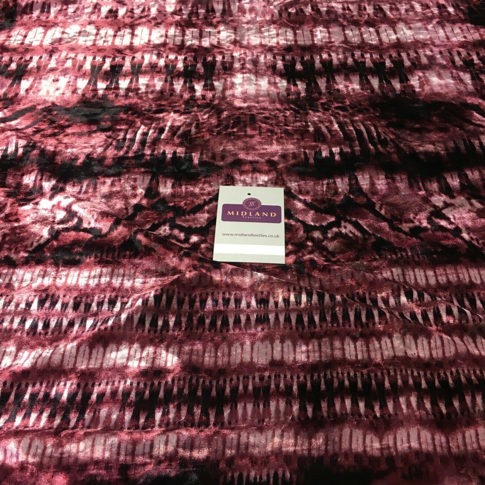 Vintage Floral Velvet Velour Stretch Printed dress fabric 55' Wide M991 Mtex