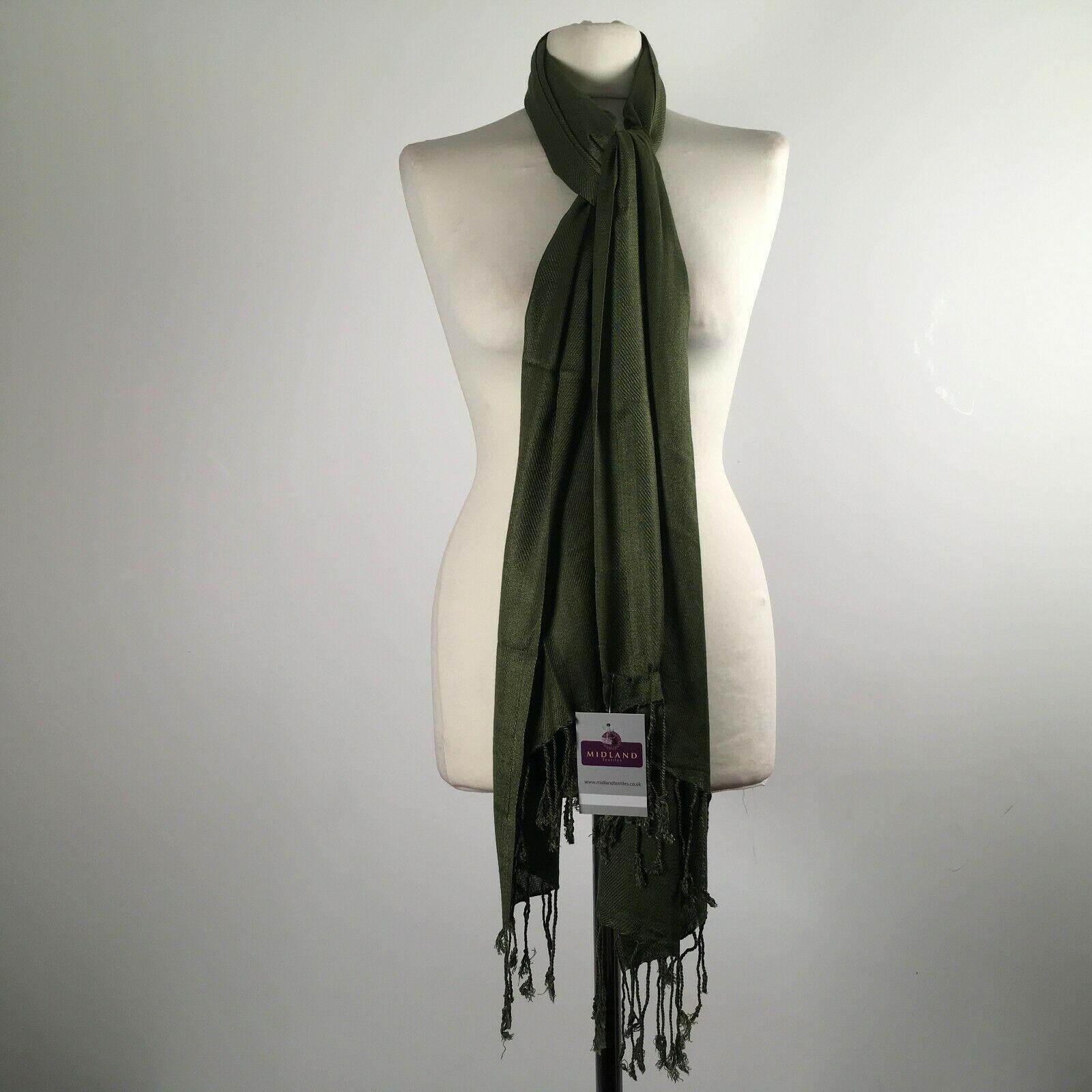 Ladies Pashmina Pashmeena Shawl Hijab Scarf Many colours Wrap stole M415 Mtex