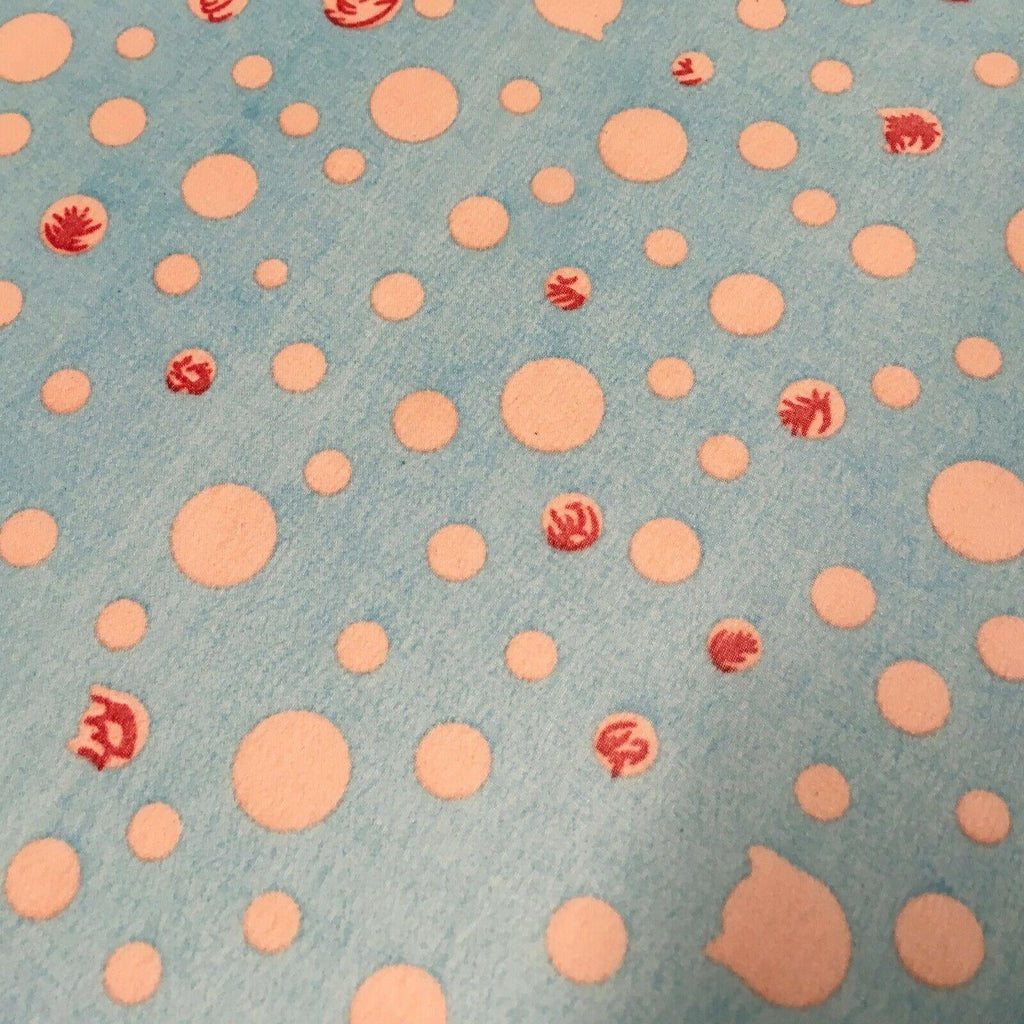 Turquoise Spotted Printed Crepe chiffon Dress Fabric 150 cm Wide MK1190-17 Mtex