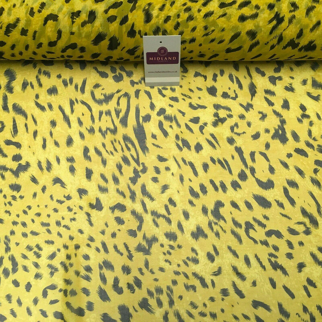 Tiger Gold Animal Printed Crepe chiffon Dress Fabric 150 cm MK1190-29 Mtex