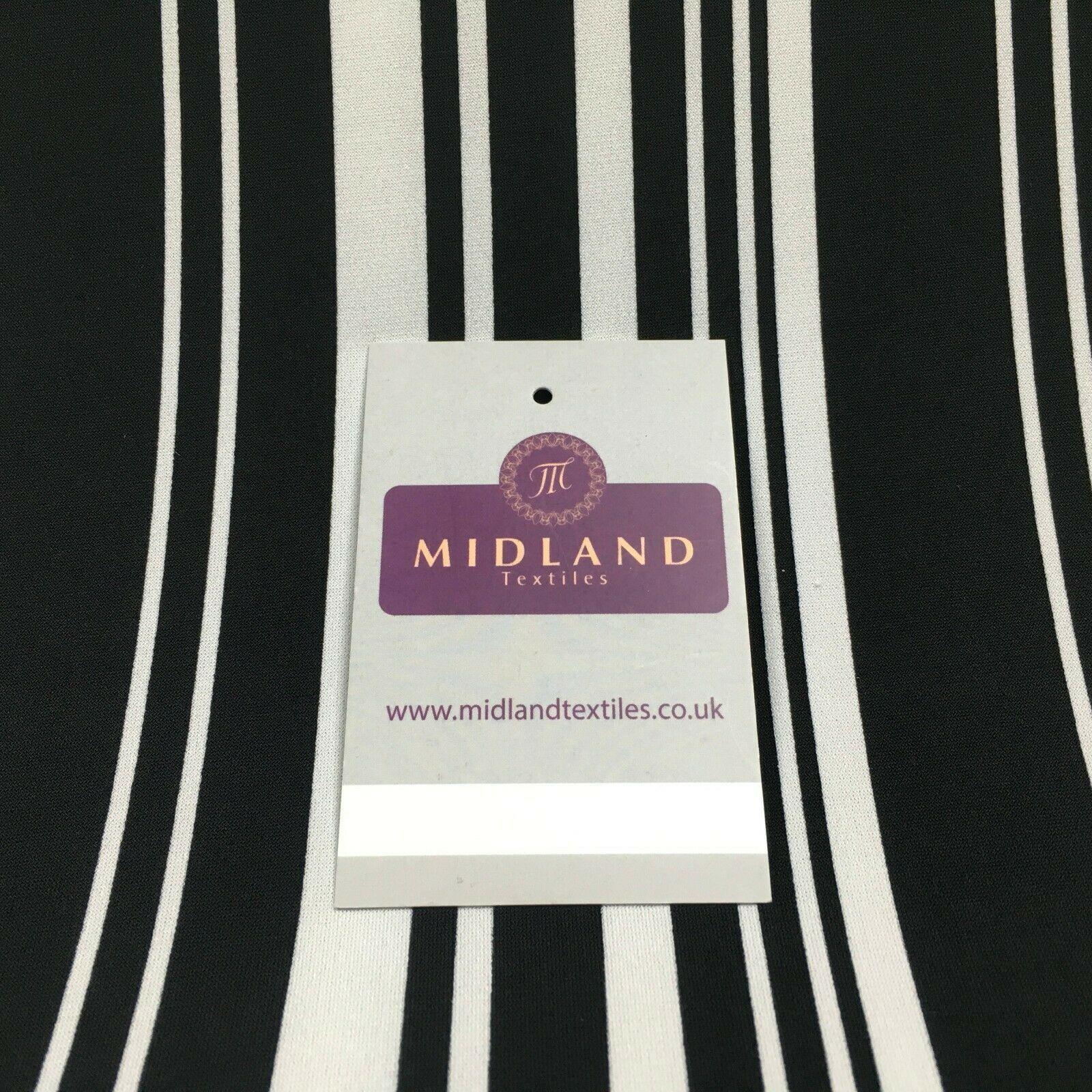 Black and white stripped stretch ity spandex Fabric 147 cm M1200-1 Mtex