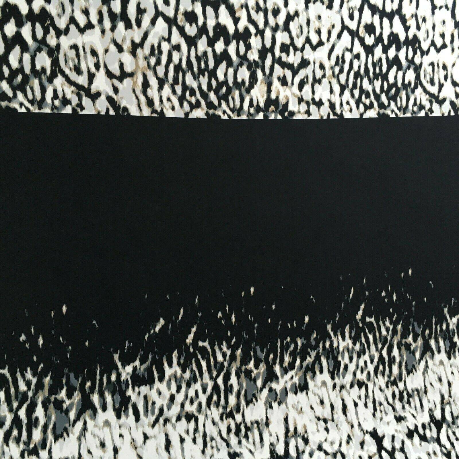 Black animal panel 90cm Panel Stretch Ity Spandex Dress Fabric 147 cm M1220-5