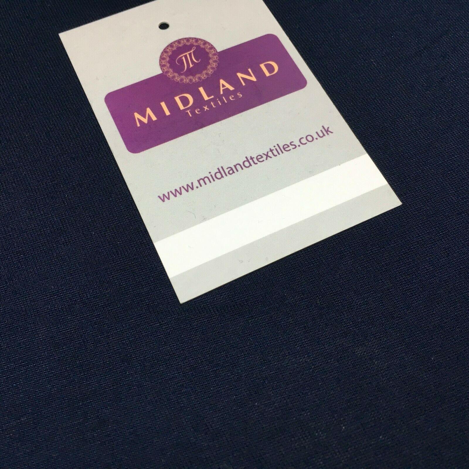 Navy Cotton Jersey ideal for t-shirting Fabric 147 cm M720-66 Mtex