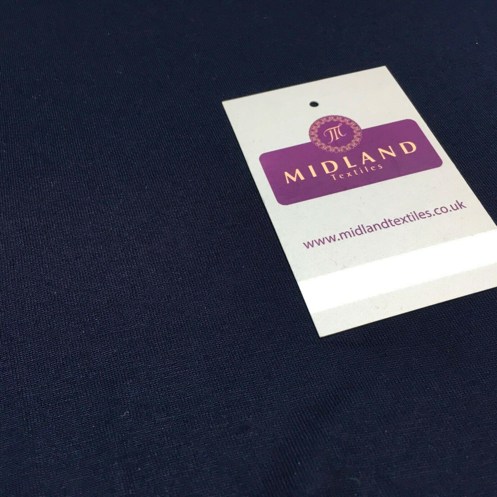 Navy Cotton Jersey ideal for t-shirting Fabric 147 cm M720-66 Mtex
