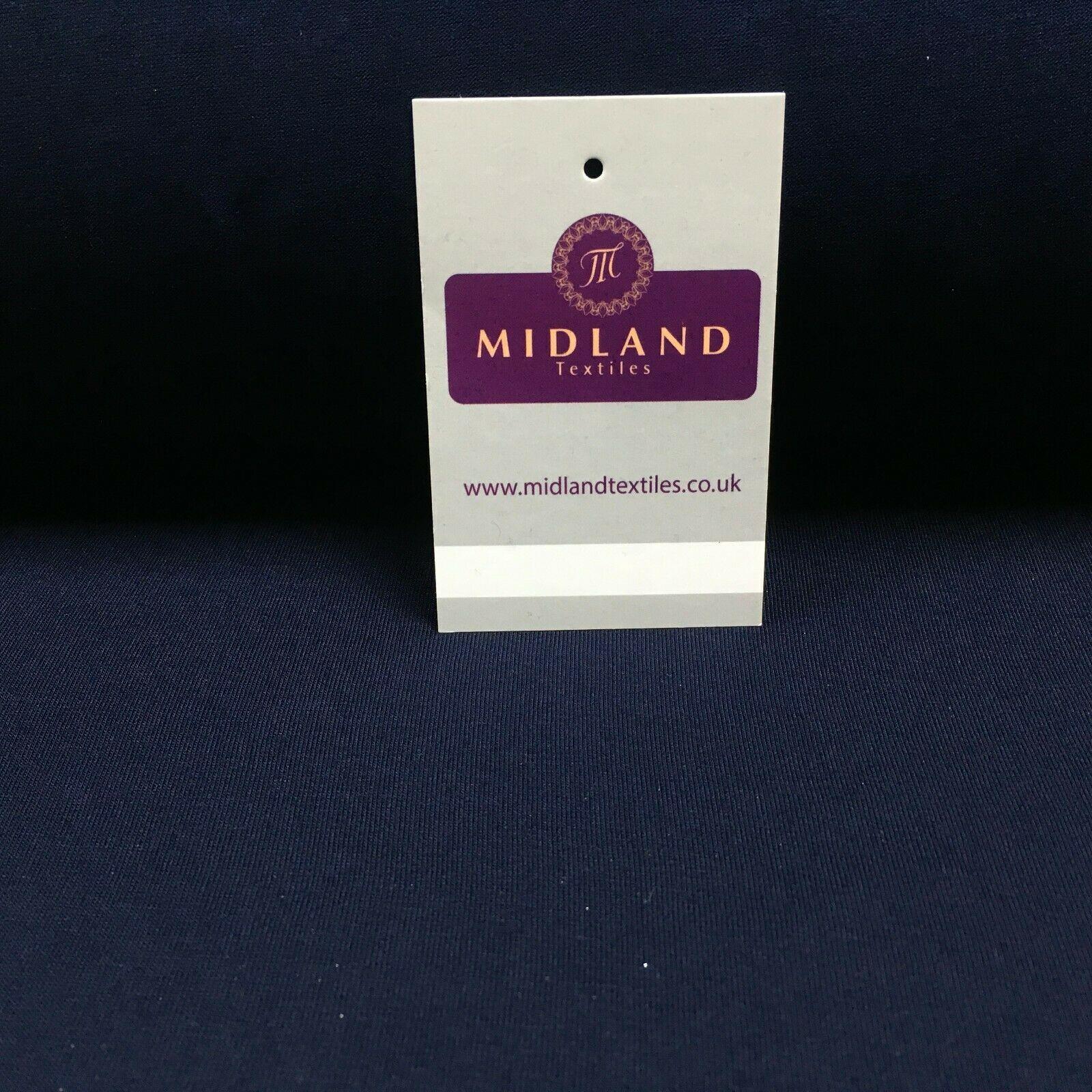 Navy Cotton Jersey ideal for t-shirting Fabric 147 cm M720-66 Mtex