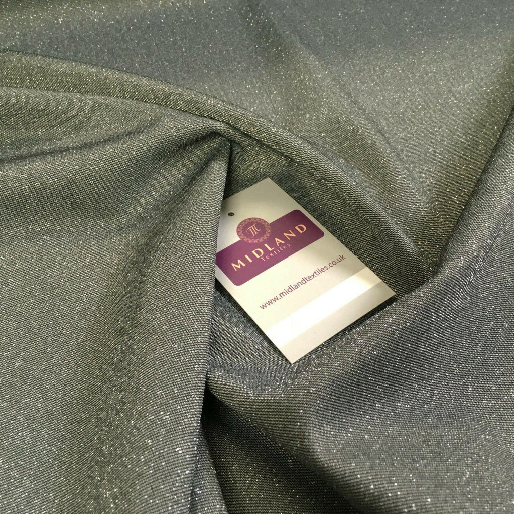 Space Grey jersey Shimmer 4 Way Stretch Lurex Fabric 150 cm M1208 Mtex