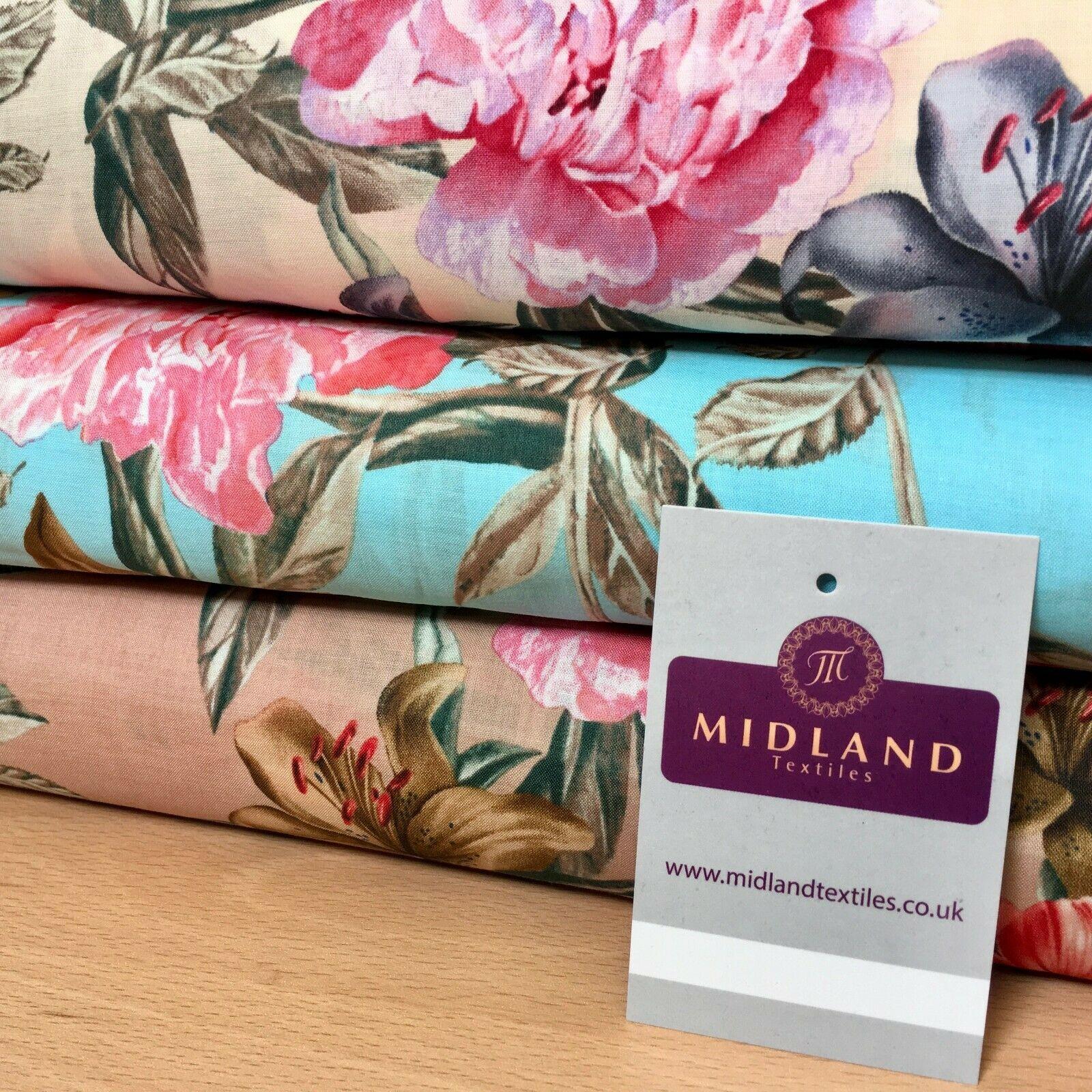 Vintage Floral Printed Cotton Lawn Dress Fabric 150cm MK1236 Mtex Vintage Floral Printed Cotton Lawn Dress Fabric 150cm MK1236 Mtex