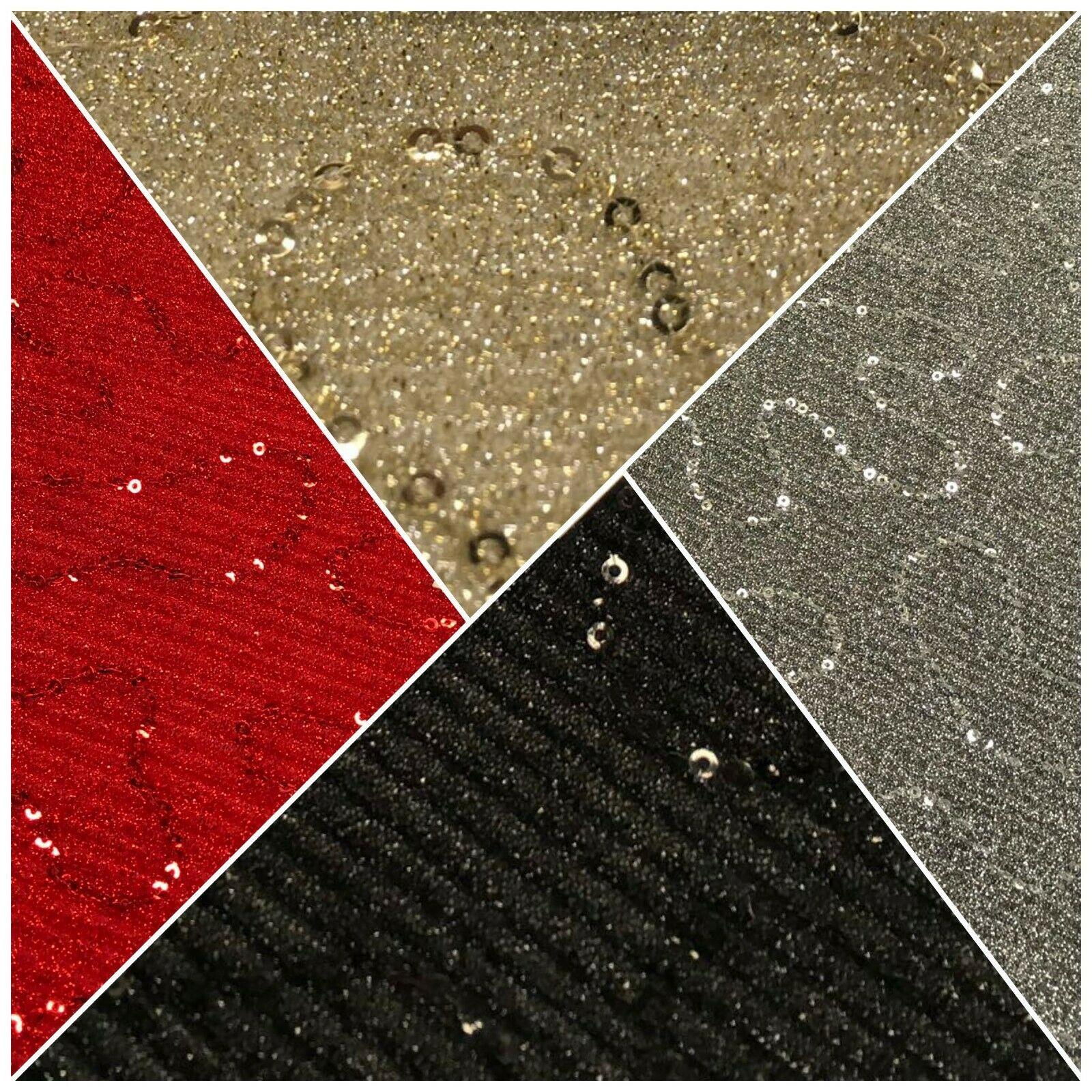 Sequin Pleated Stretch Dress Fabric 127 cm MR1238 Mtex