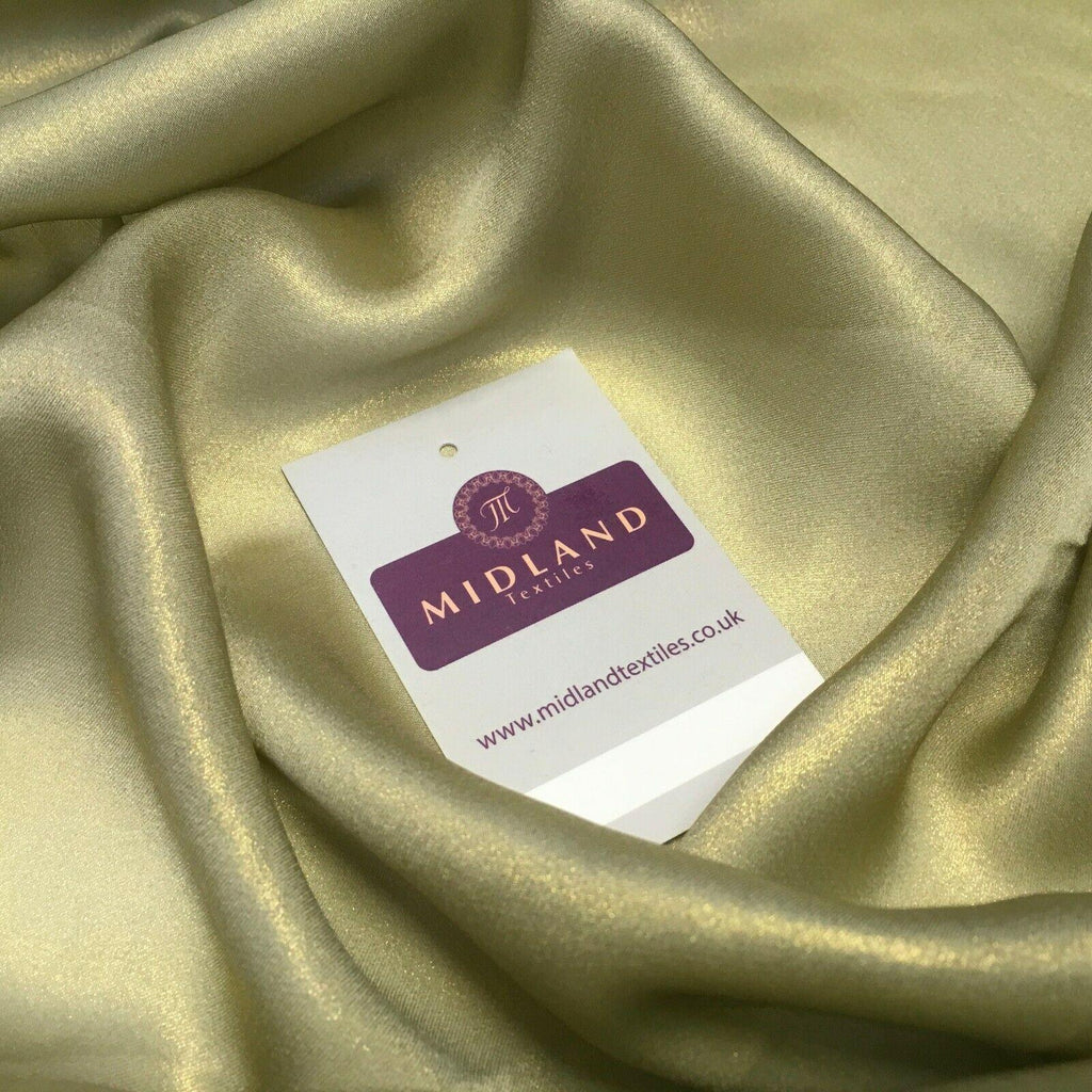 Gold Shimmer Foil Satin Georgette Chiffon Crepe Fabric 110cm  MR1178 Mtex