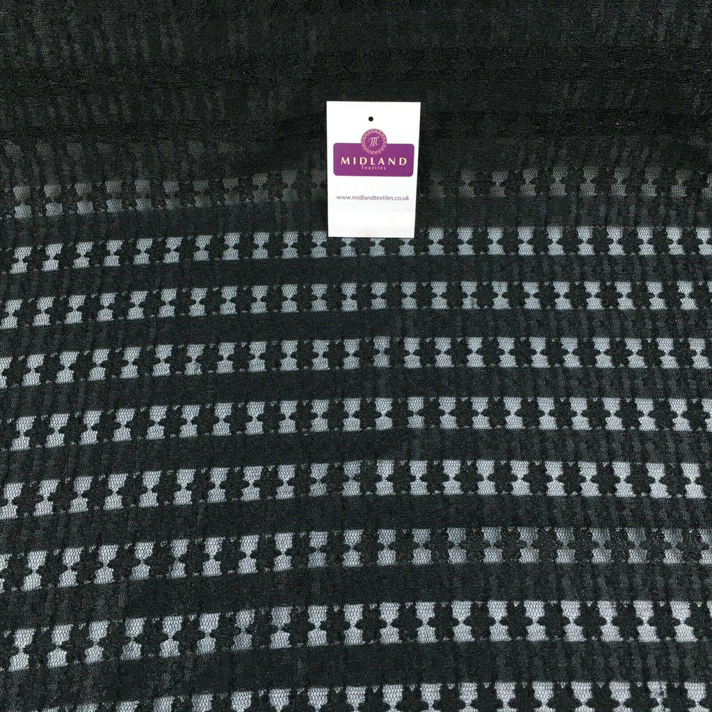 Black net stretch spandex Stretch mesh Fabric 139cm M186-45 Mtex