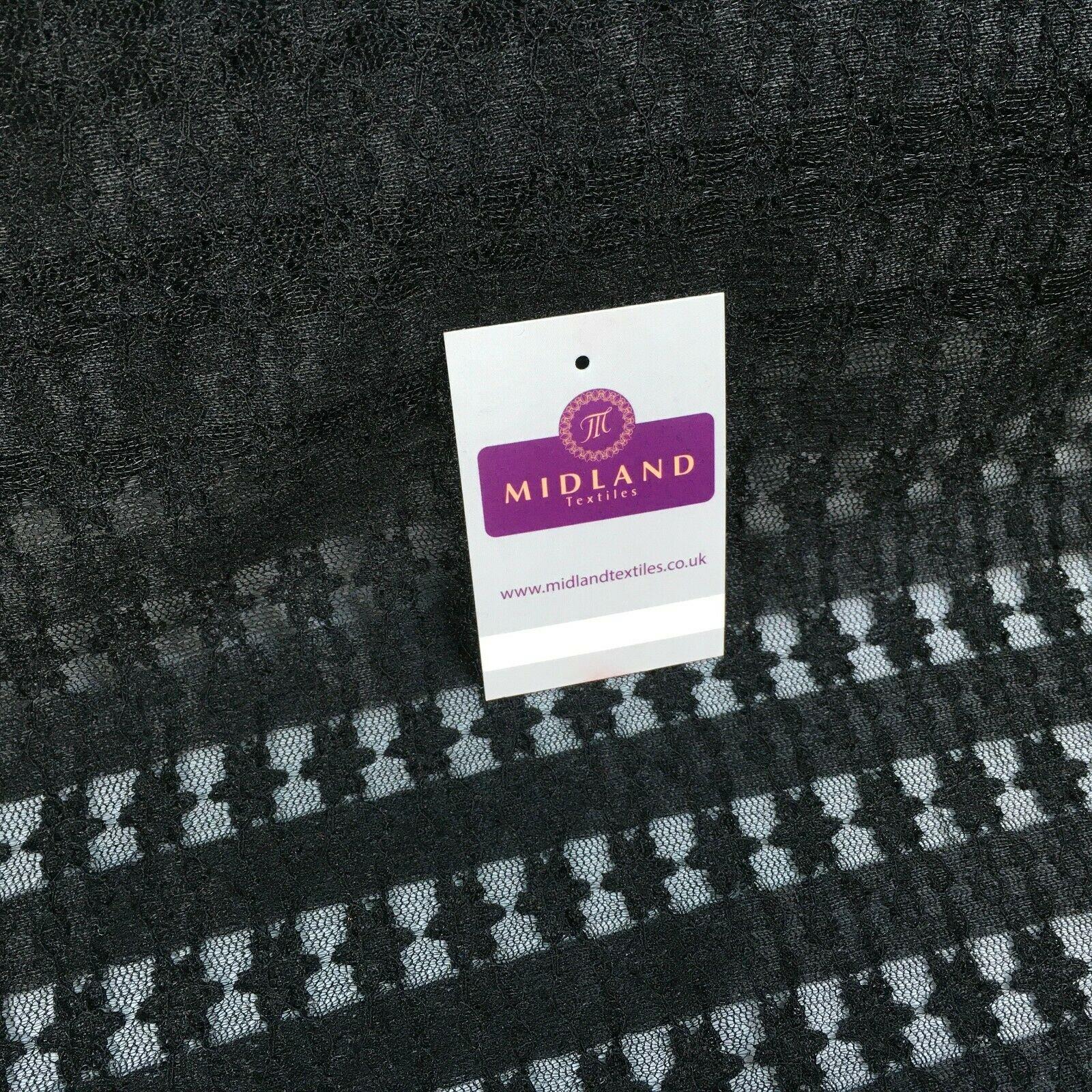 Black net stretch spandex Stretch mesh Fabric 139cm M186-45 Mtex