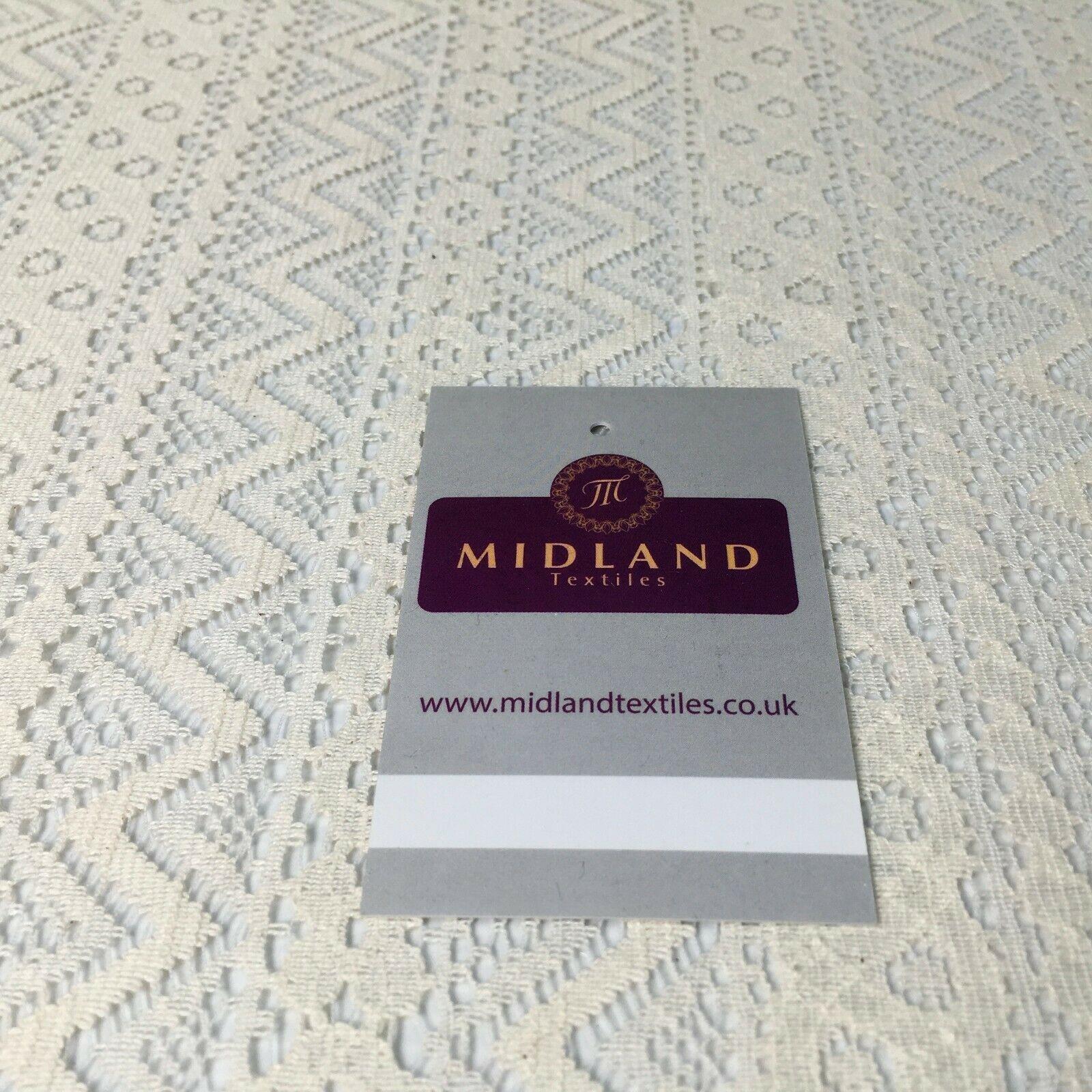 Cream Geometric Lace Net Dress Fabric 150 cm M186-42 Mtex