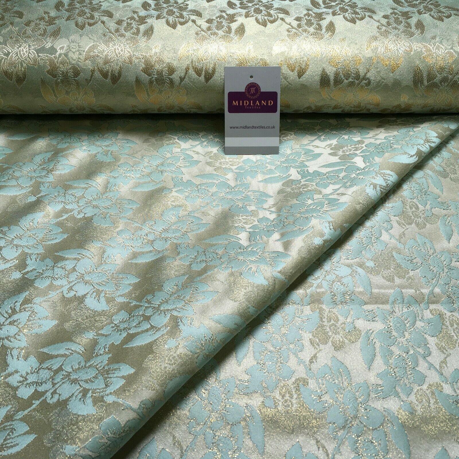 Floral Jacquard Indian Faux Silk Banarsi brocade Fabric 150 cm MA1241