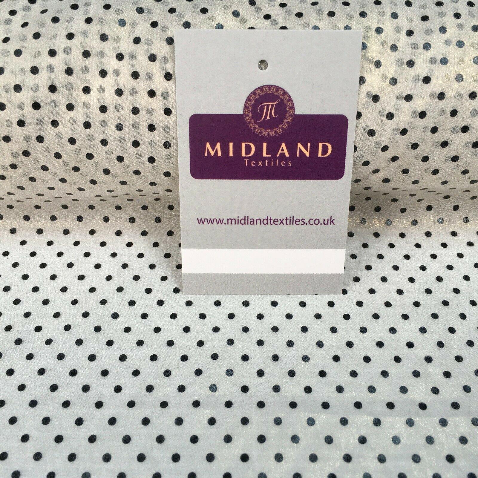 Ivory 2mm Gold Shimmer Foil Polka dot Fabric 150 cm M145-80 Mtex