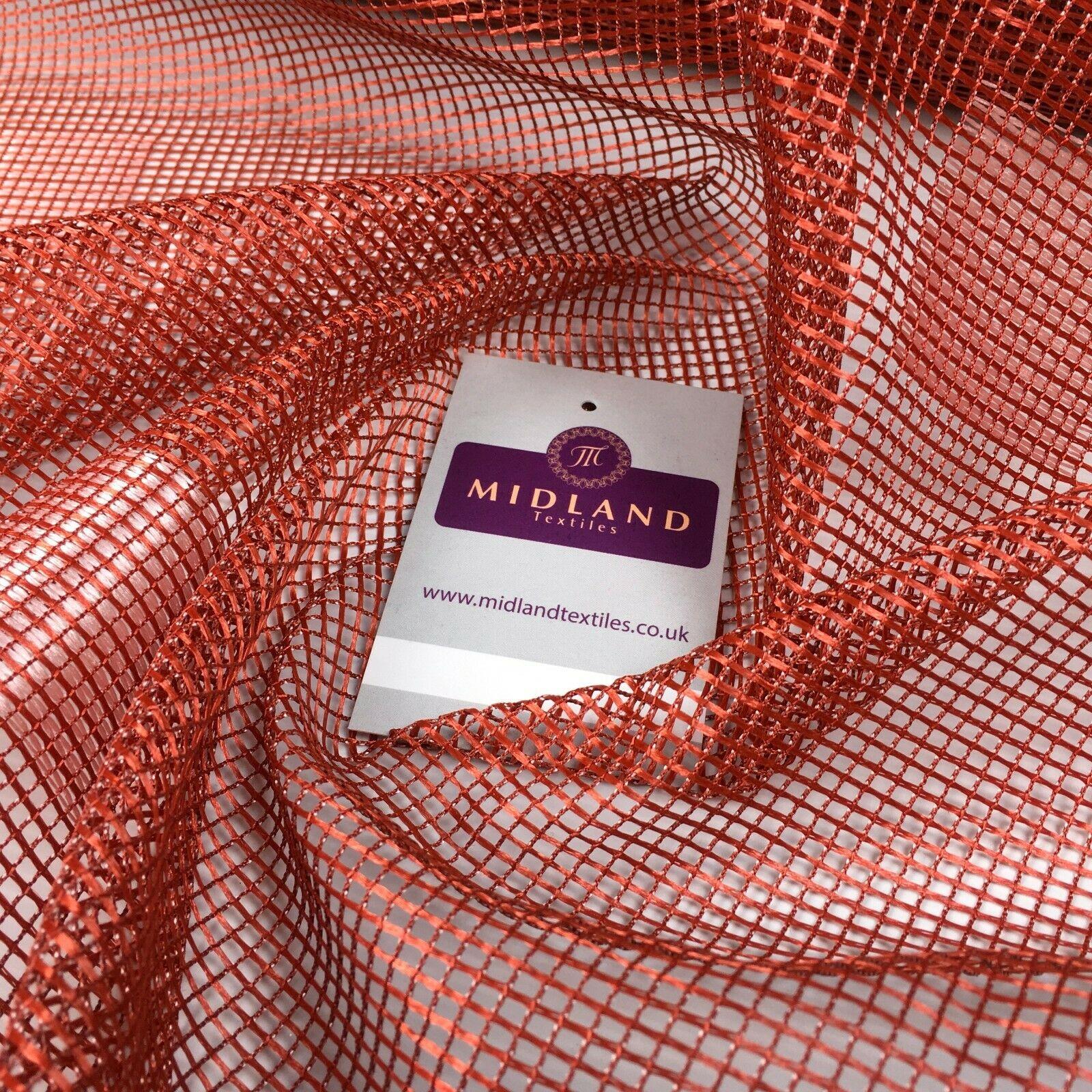 Terracotta mesh net curtain Fabric 150 cm M186-44 Mtex