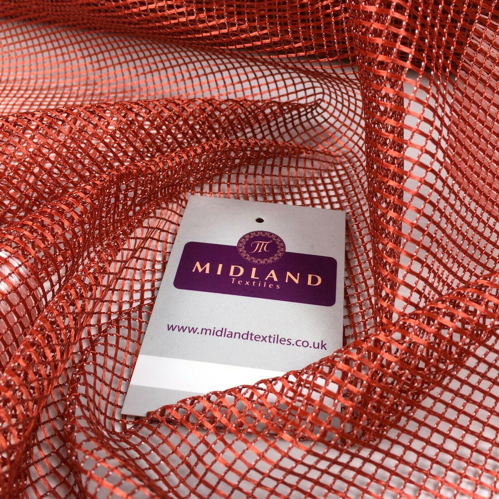 Terracotta mesh net curtain Fabric 150 cm M186-44 Mtex