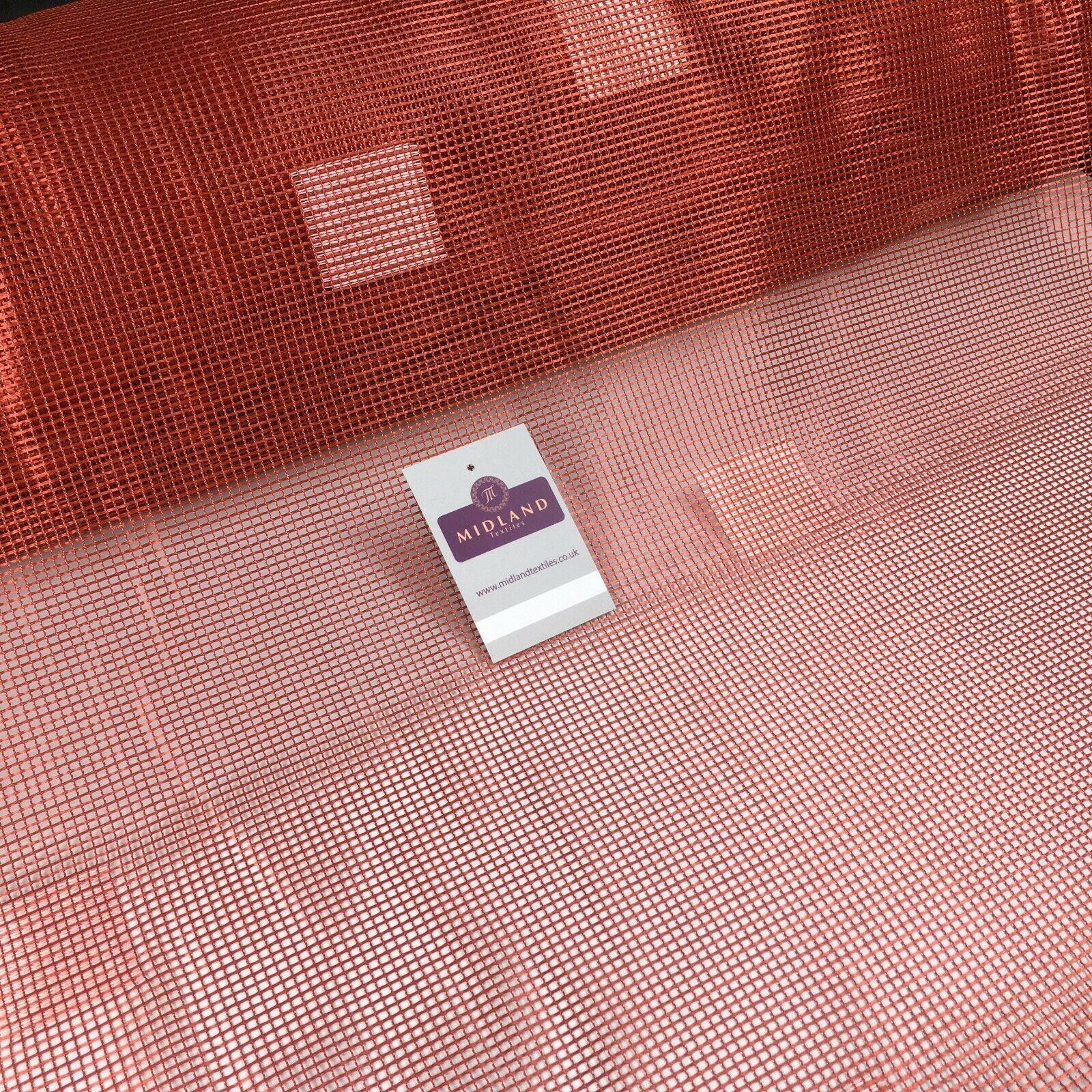 Terracotta mesh net curtain Fabric 150 cm M186-44 Mtex