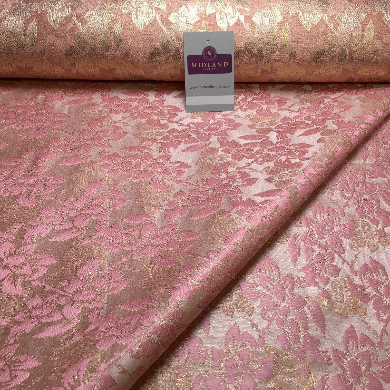 Floral Jacquard Indian Faux Silk Banarsi brocade Fabric 150 cm MA1241