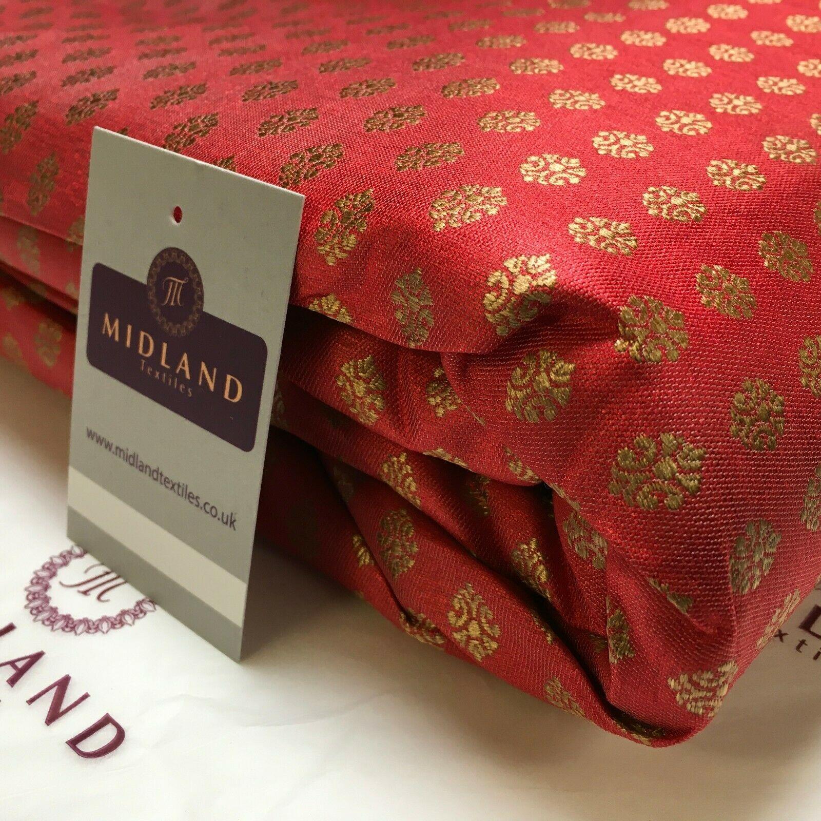 Ornamental Indian Banarsi Brocade Faux Silk Waistcoat Fabric 110cm M1275