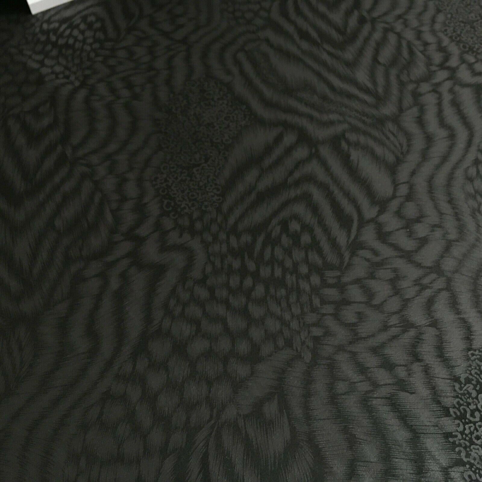 Black Animal Peach Lacquer Printed Dress Fabric 139 cm MU1324 Mtex