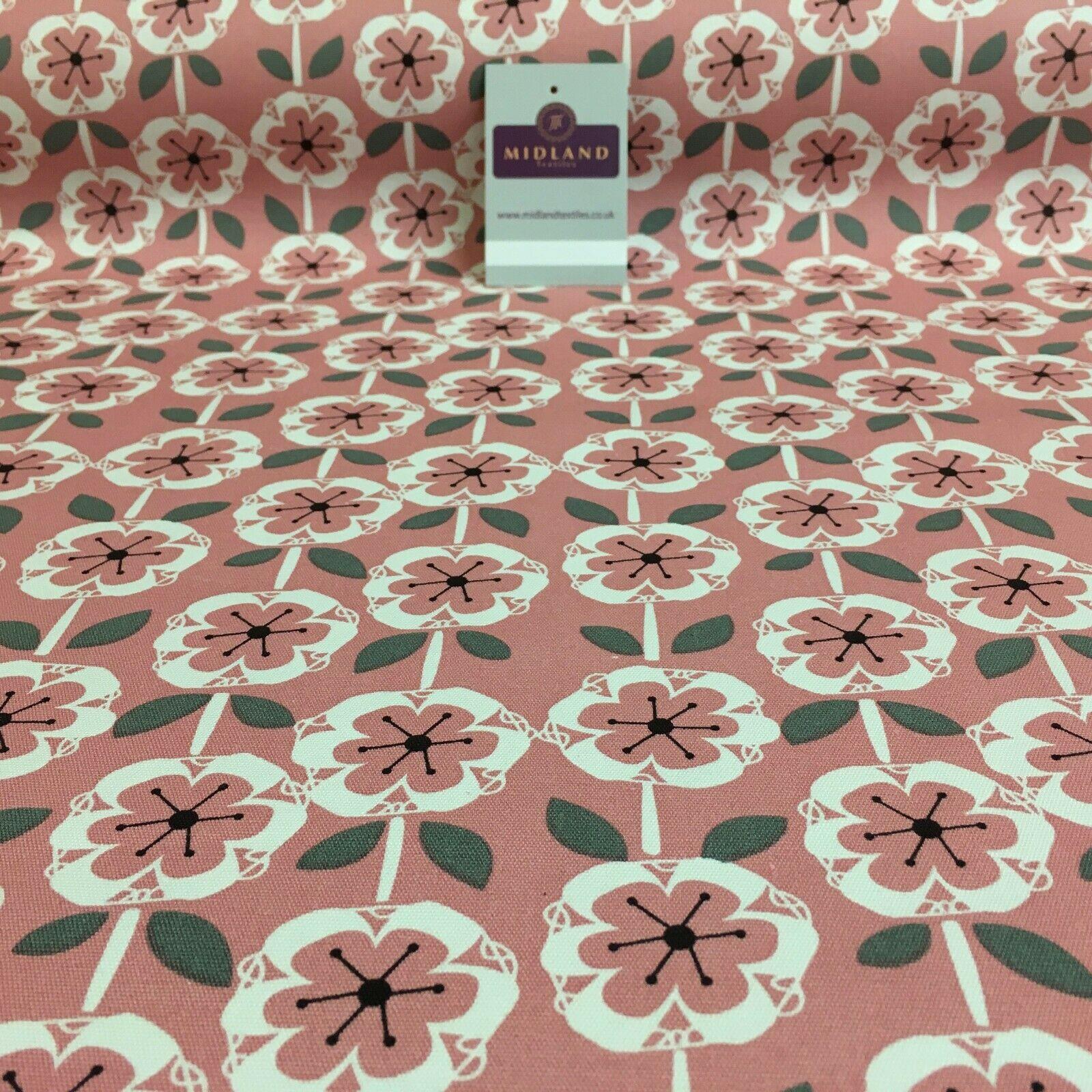 Silk Rose Floral Printed 100% Cotton Canvas Craft Fabric 150 cm Wide MK856-18