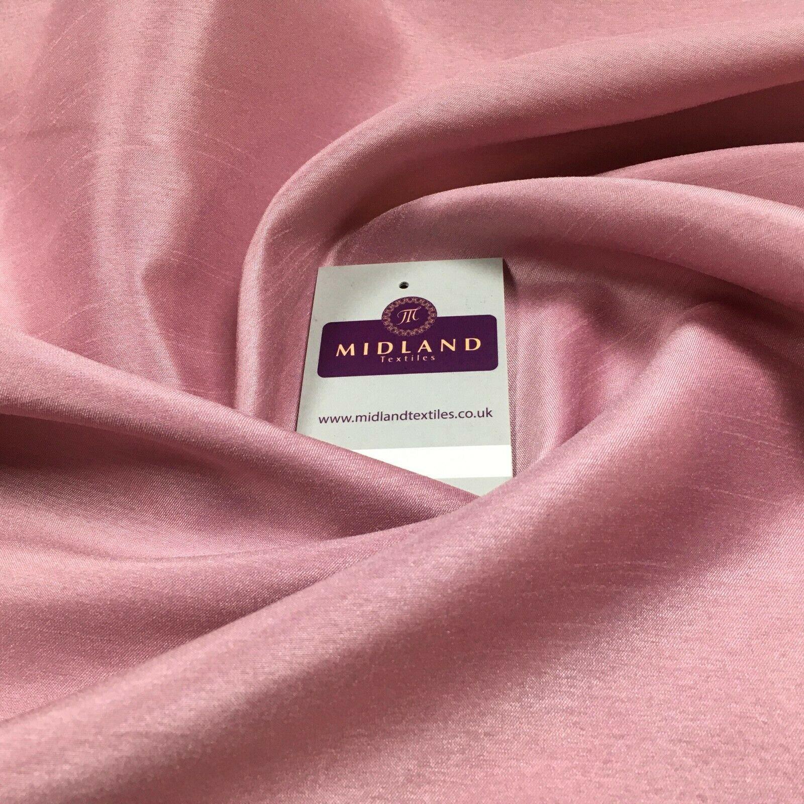 £4.99/m Plain Shantung Satin Backed Dupion Faux Silk Dress Fabric 147 cm MD1293 Mtex