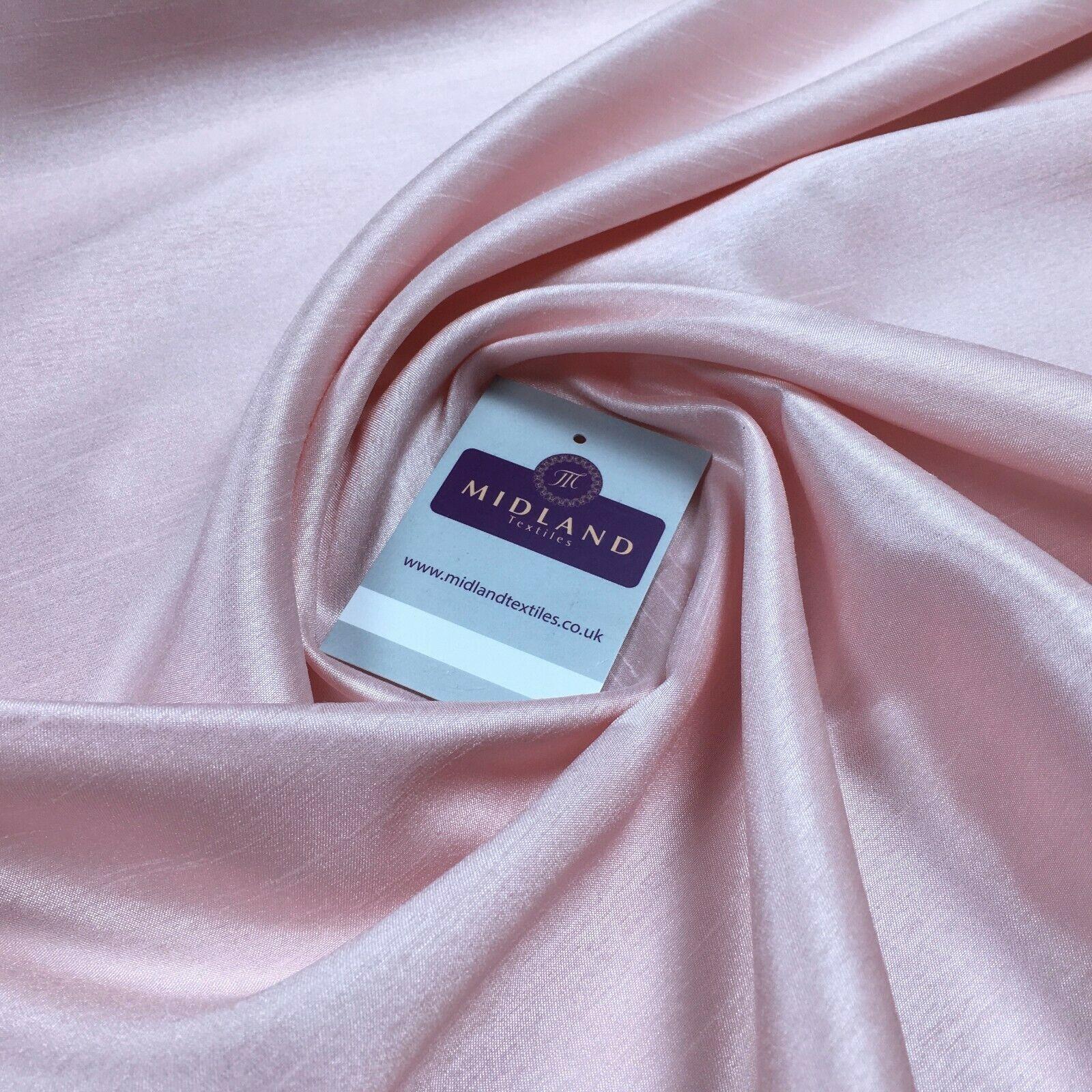 £4.99/m Plain Shantung Satin Backed Dupion Faux Silk Dress Fabric 147 cm MD1293 Mtex