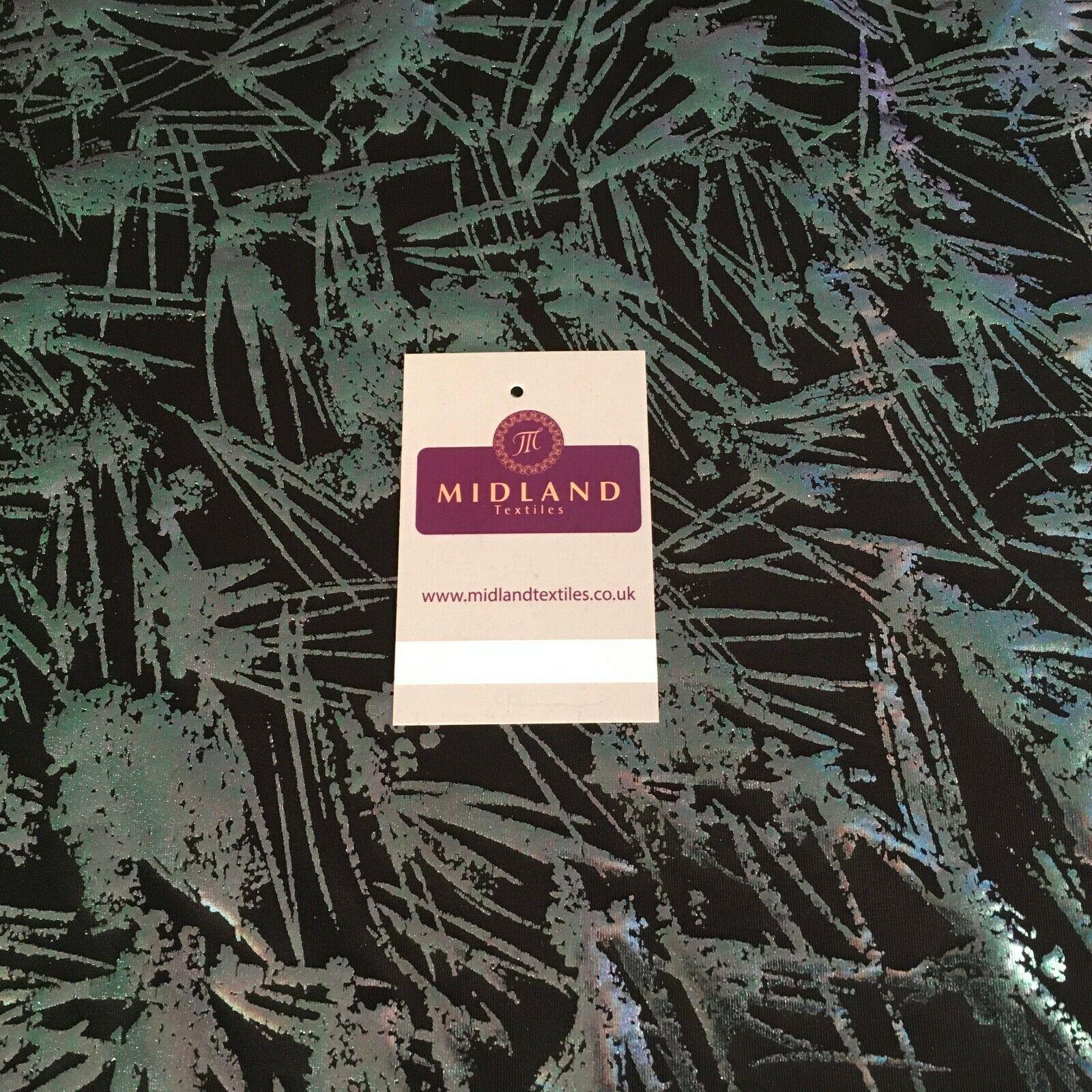 Abstract Holographic Spandex Jersey Foil Stretch Print Dress Fabric 150cm MU1269