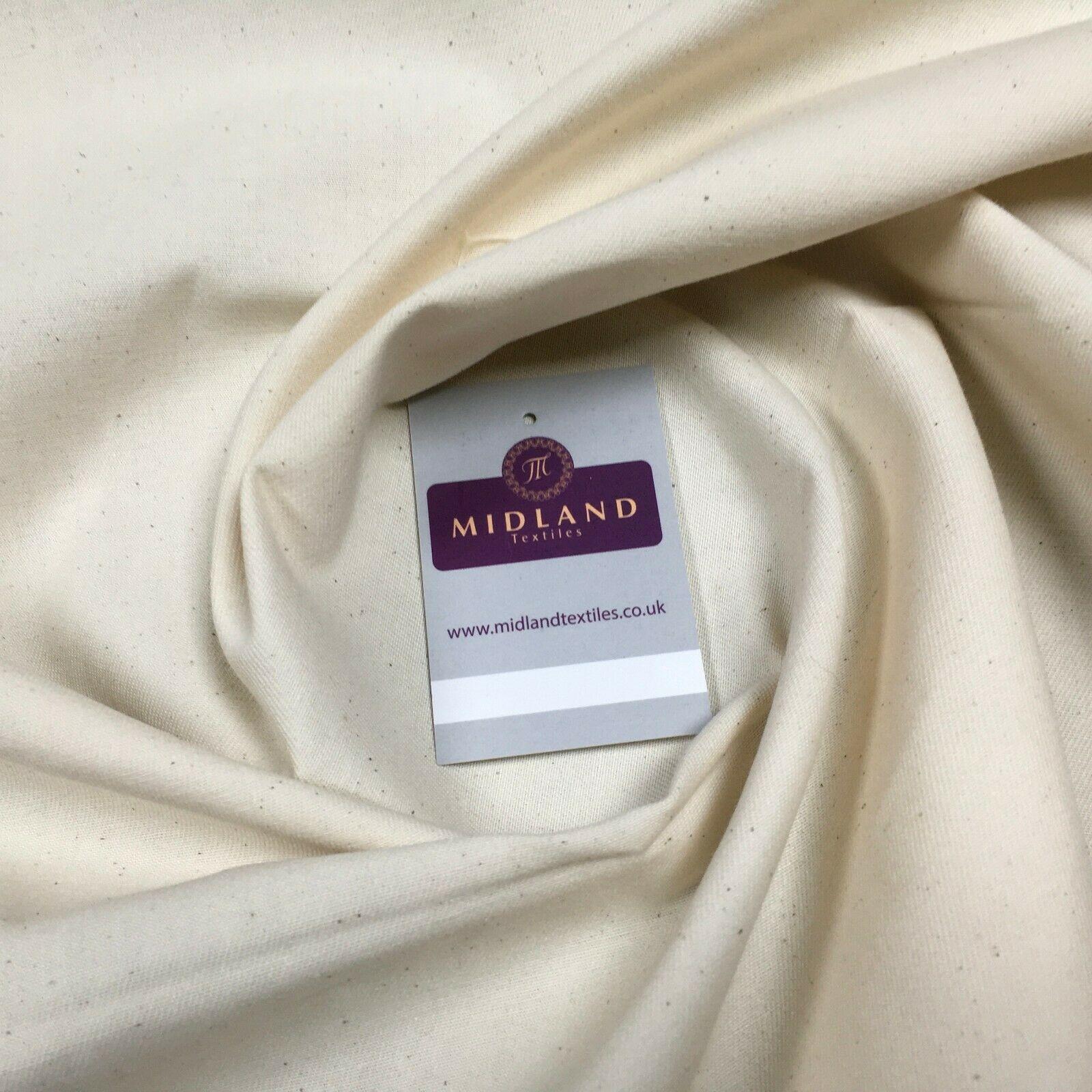 Natural Bull Denim Loom state Heavy Calico Fabric 150cm Wide MS1353