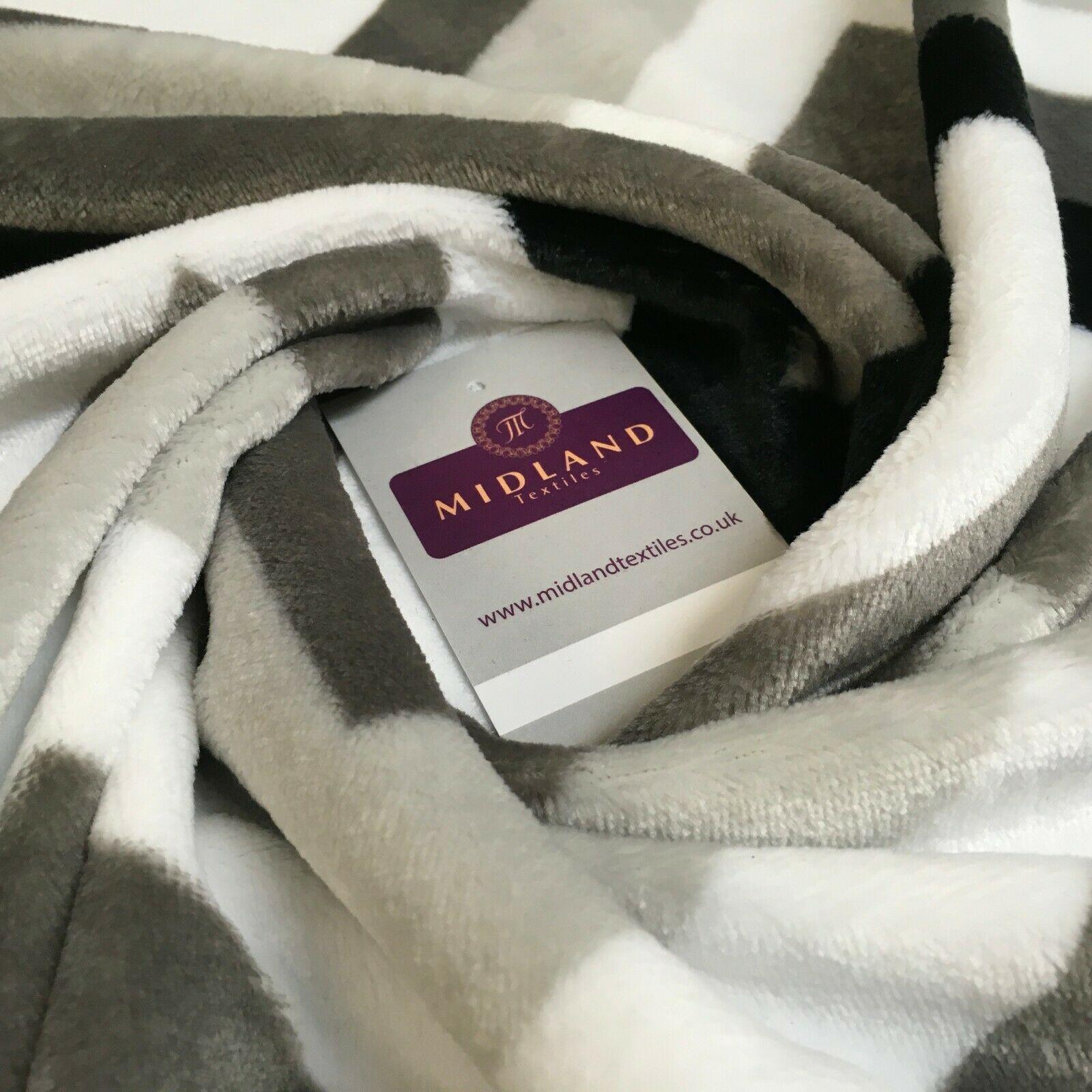 Black Grey Chevron Zigzag Cuddle Fleece Fabric 150 cm MH1356 Mtex