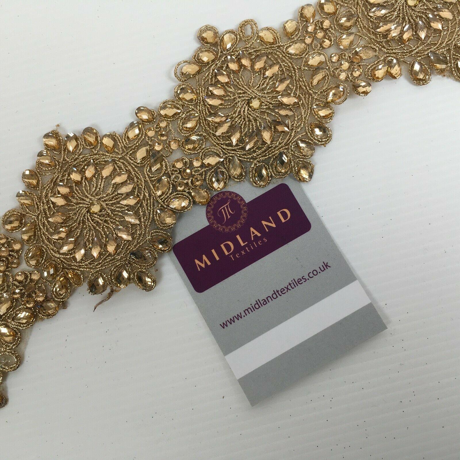 Gold Mixed Designs border sari-upholstery edging M1355