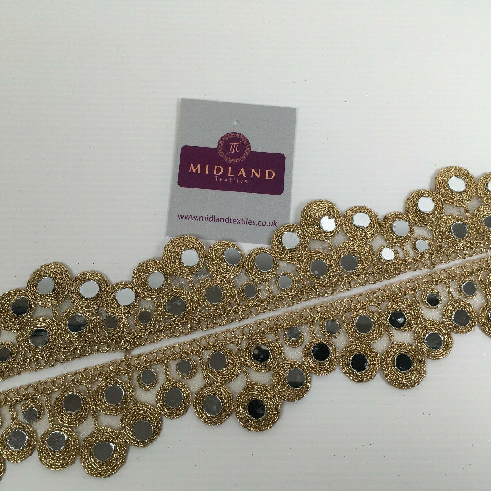 Gold Mixed Designs border sari-upholstery edging M1355