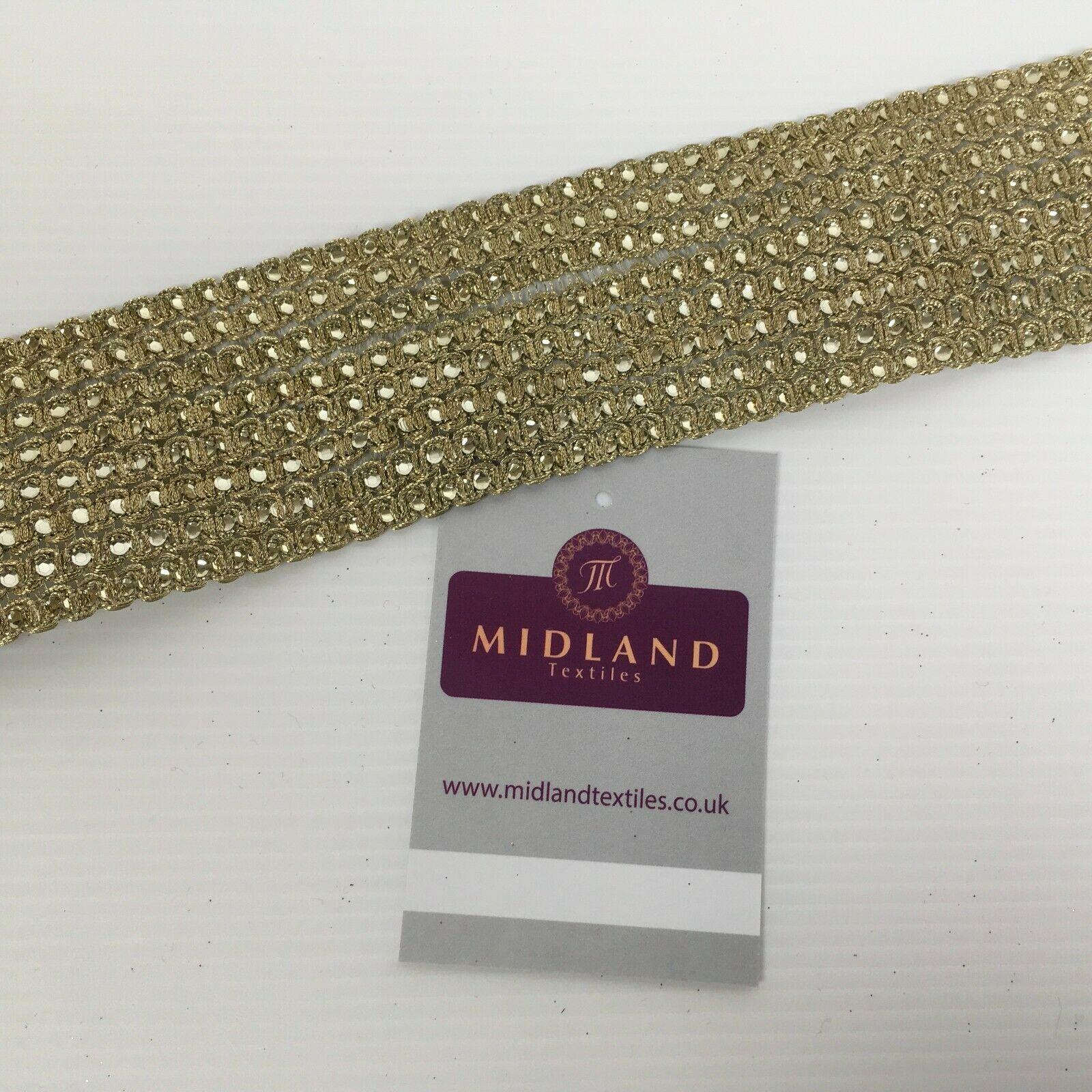 Gold Mixed Designs border sari-upholstery edging M1355