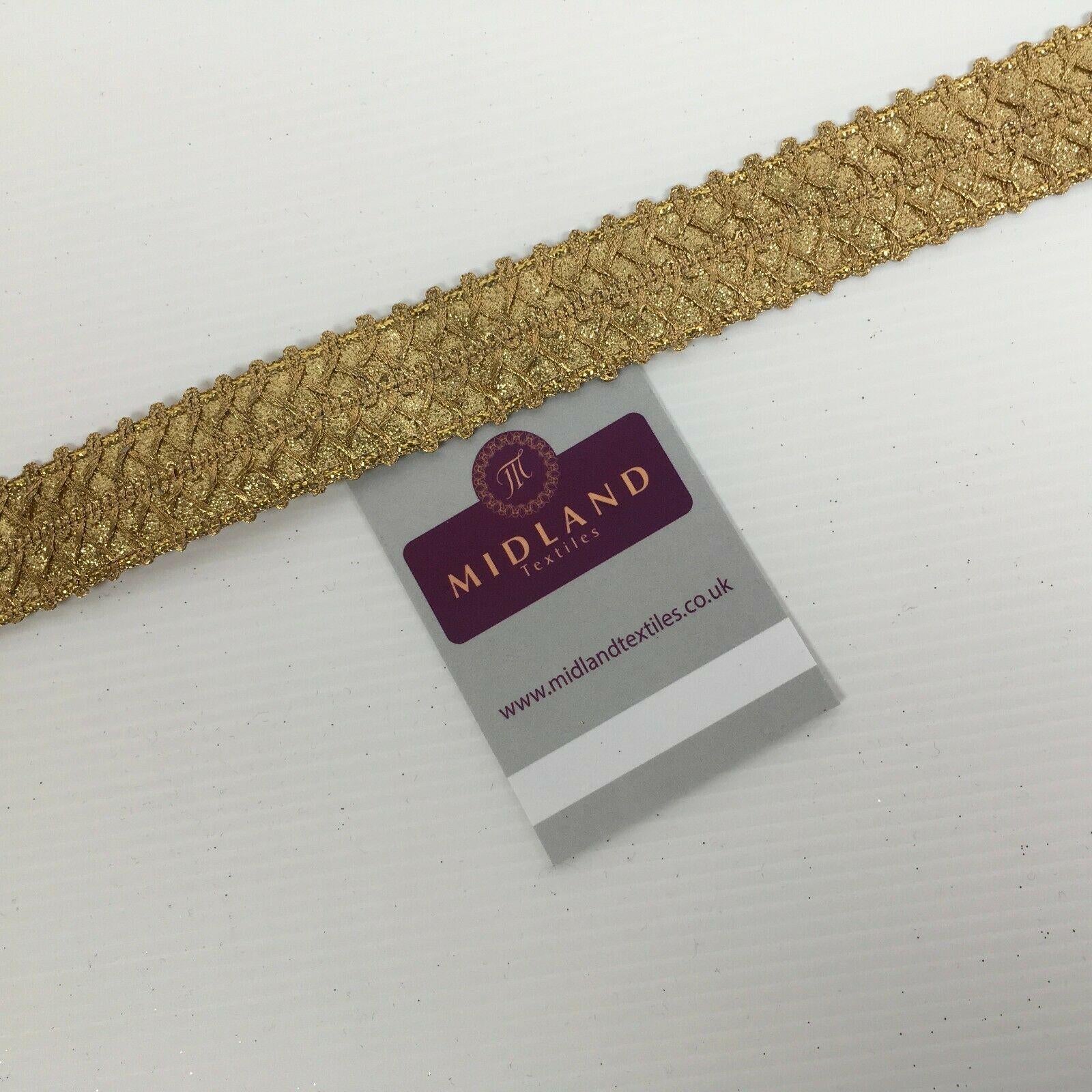 Gold Mixed Designs border sari-upholstery edging M1355