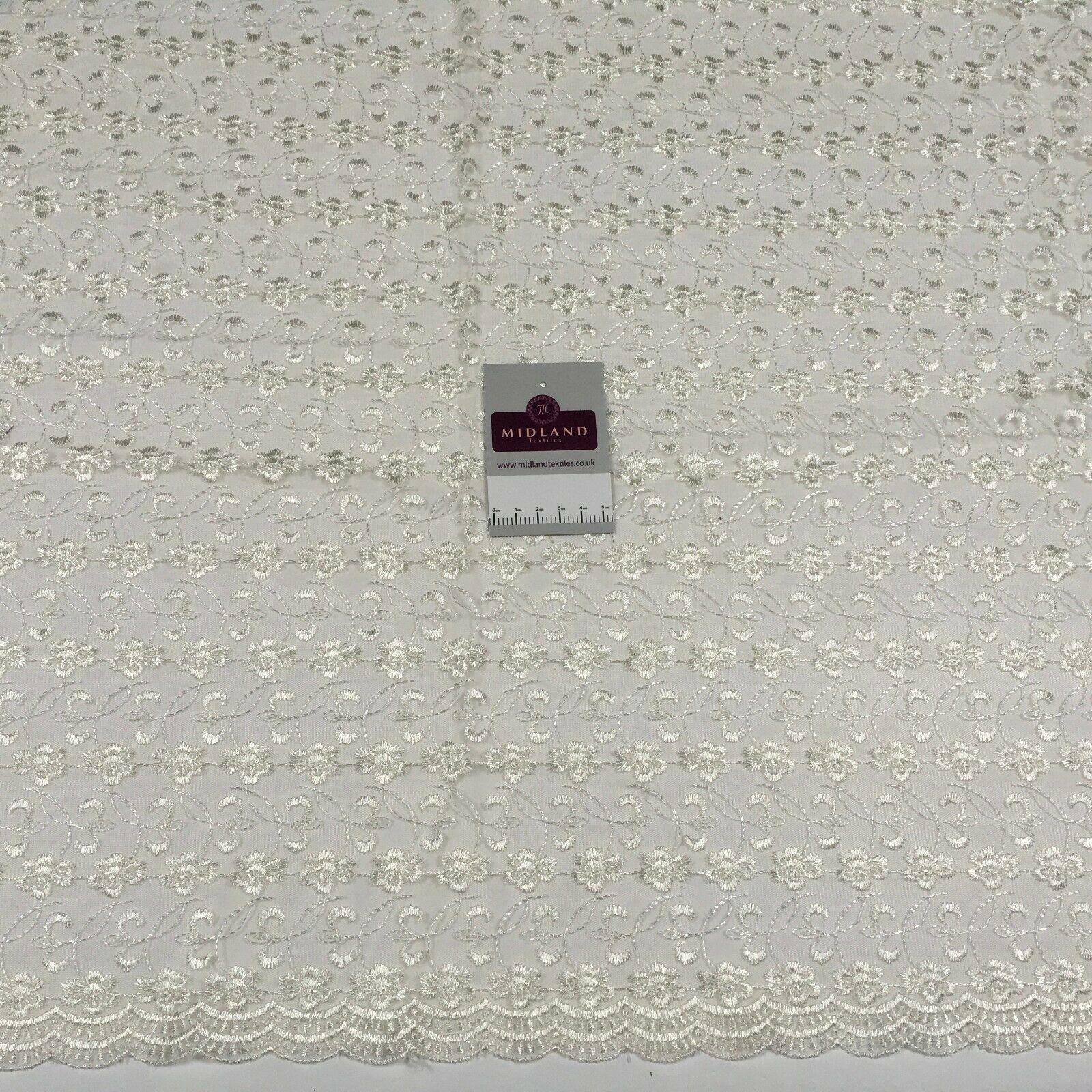 Embroidered Floral Tulle Net wedding dress Dress Fabric 105 cm MK1371 Mtex