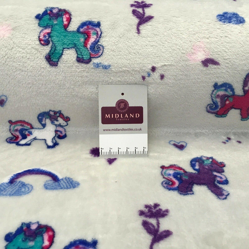 Grey Unicorn Majestic Mythical Cuddle Fleece Fabric 150 cm MH1373 Mtex