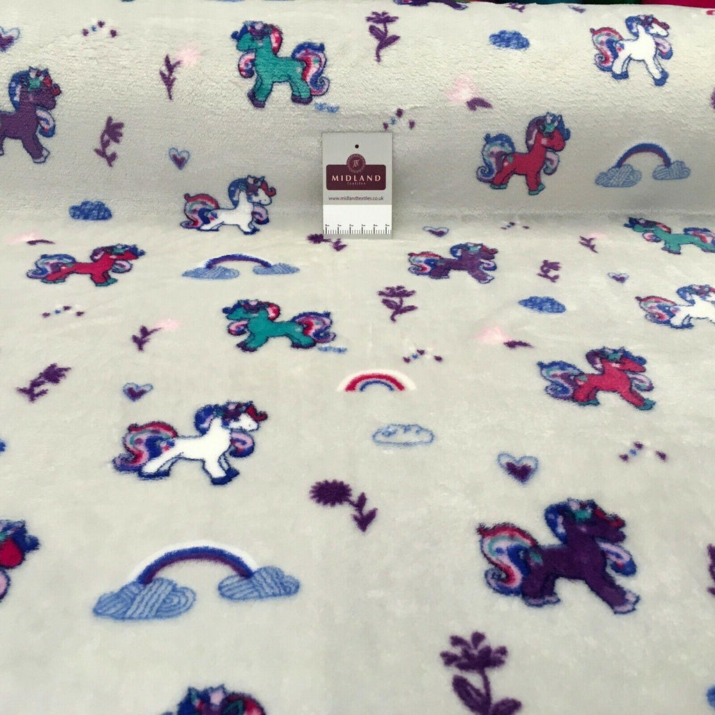 Grey Unicorn Majestic Mythical Cuddle Fleece Fabric 150 cm MH1373 Mtex