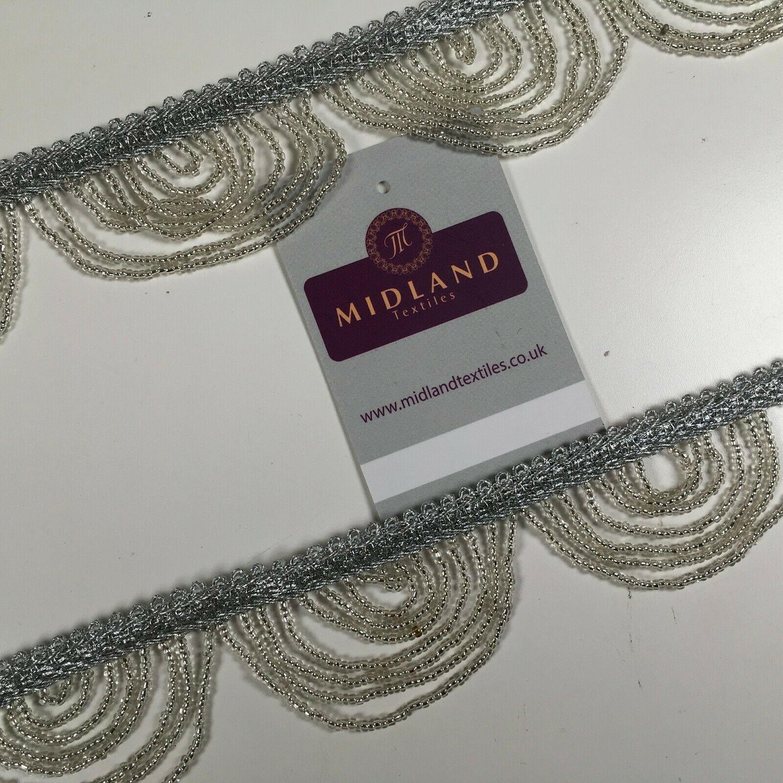 Fancy Gold Loop 1920's Hole Fringe Sari Border Bridal M1340