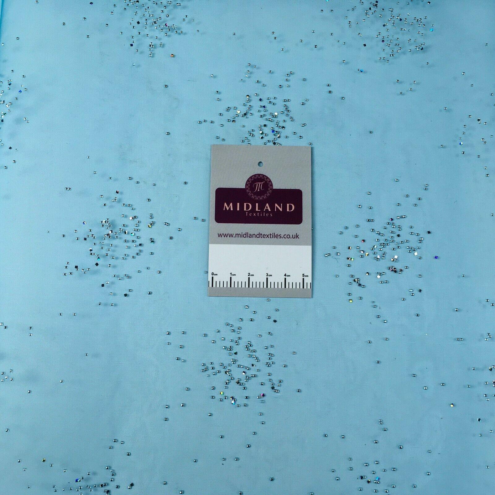 Beaded Cluster hologram Organza Dress Decor Fabric 150 cm MK1372 Mtex