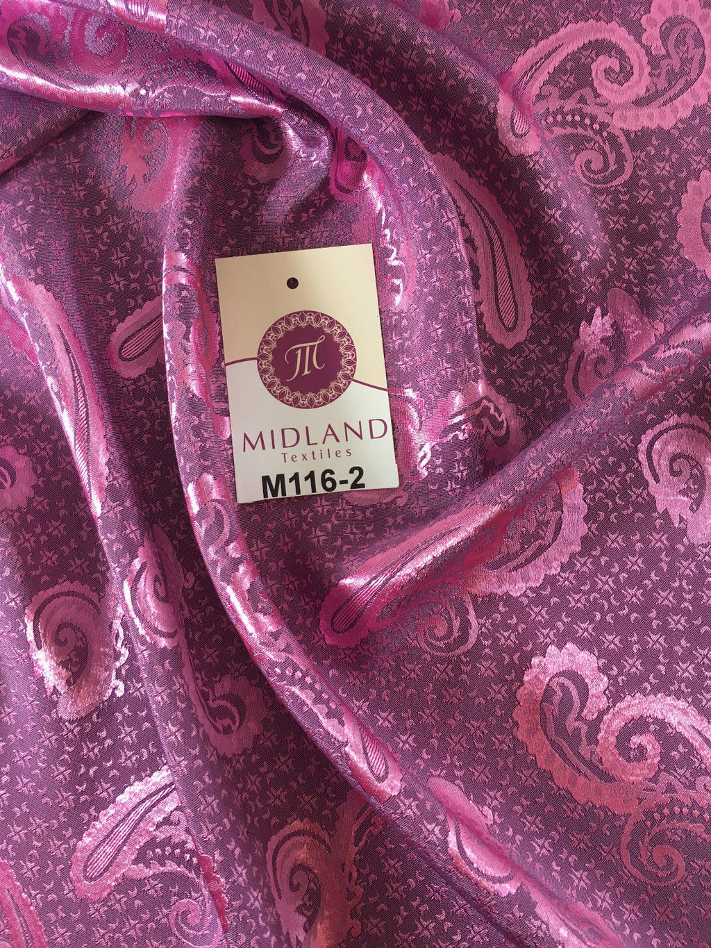 Two Toned Paisley Satin Jacquard Dress Fabric 58