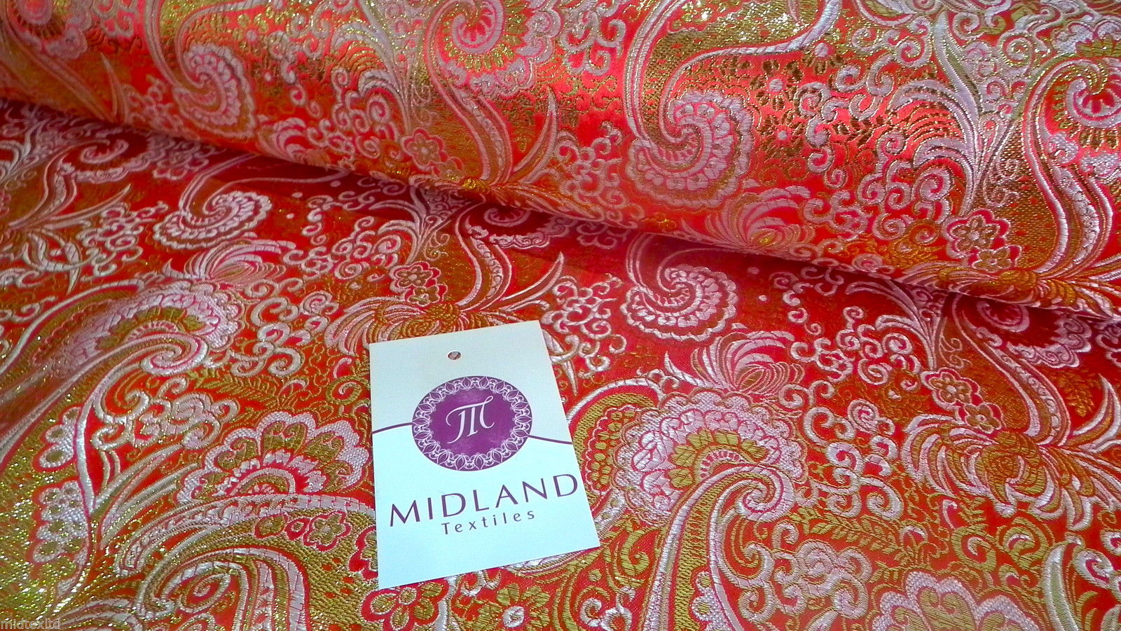 New Paisley Metallic Brocade Fabric 58' wide for Jackets & waistcoats M350 Mtex