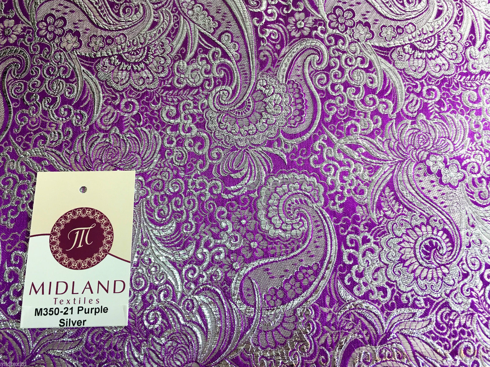 New Paisley Metallic Brocade Fabric 58' wide for Jackets & waistcoats M350 Mtex