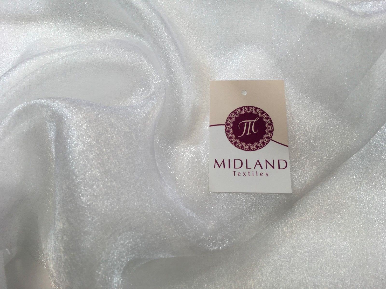 CRYSTAL ORGANZA WEDDING BRIDAL DANCE VEIL DRESS FABRIC MATERIAL 45" WIDE M111