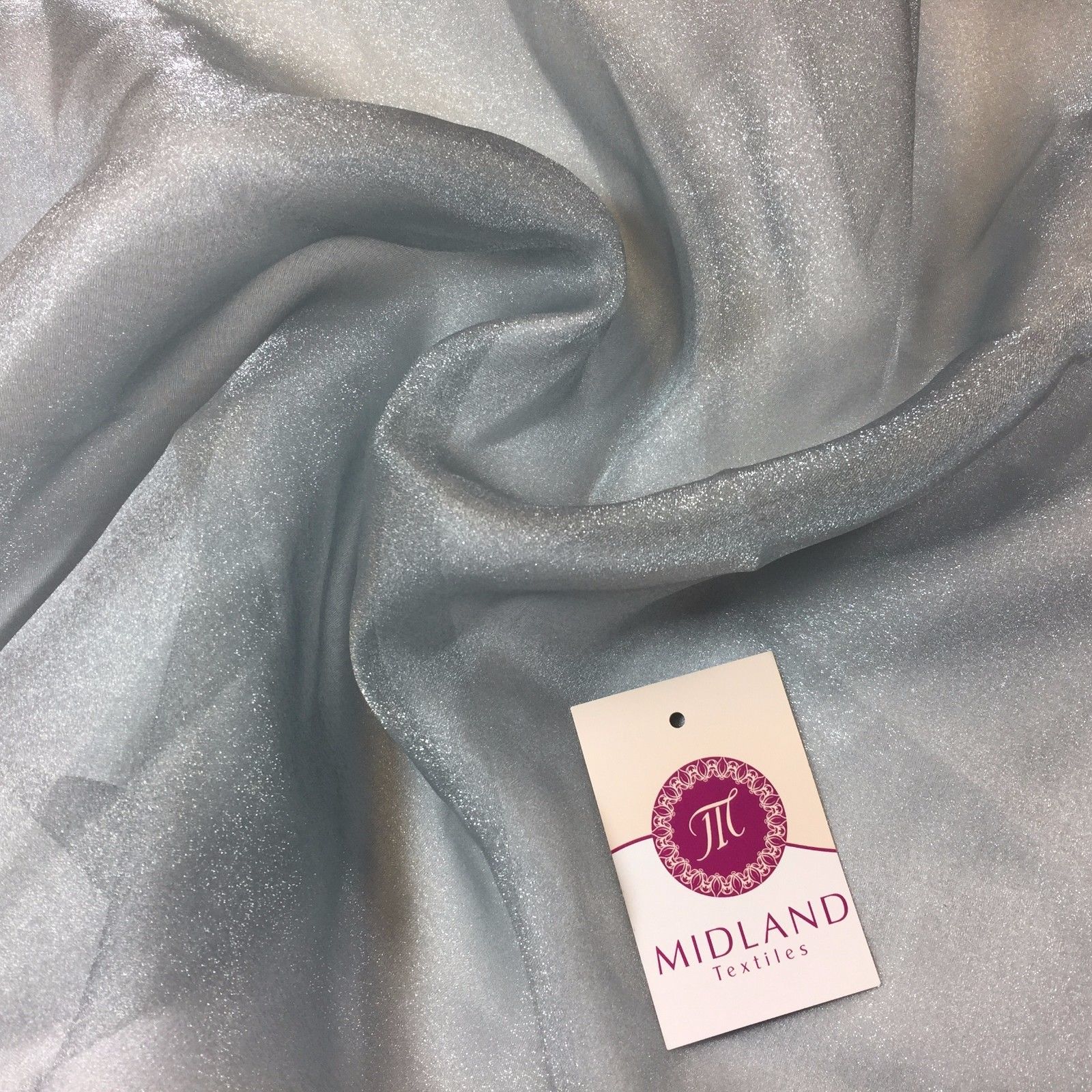 CRYSTAL ORGANZA WEDDING BRIDAL DANCE VEIL DRESS FABRIC MATERIAL 45" WIDE M111