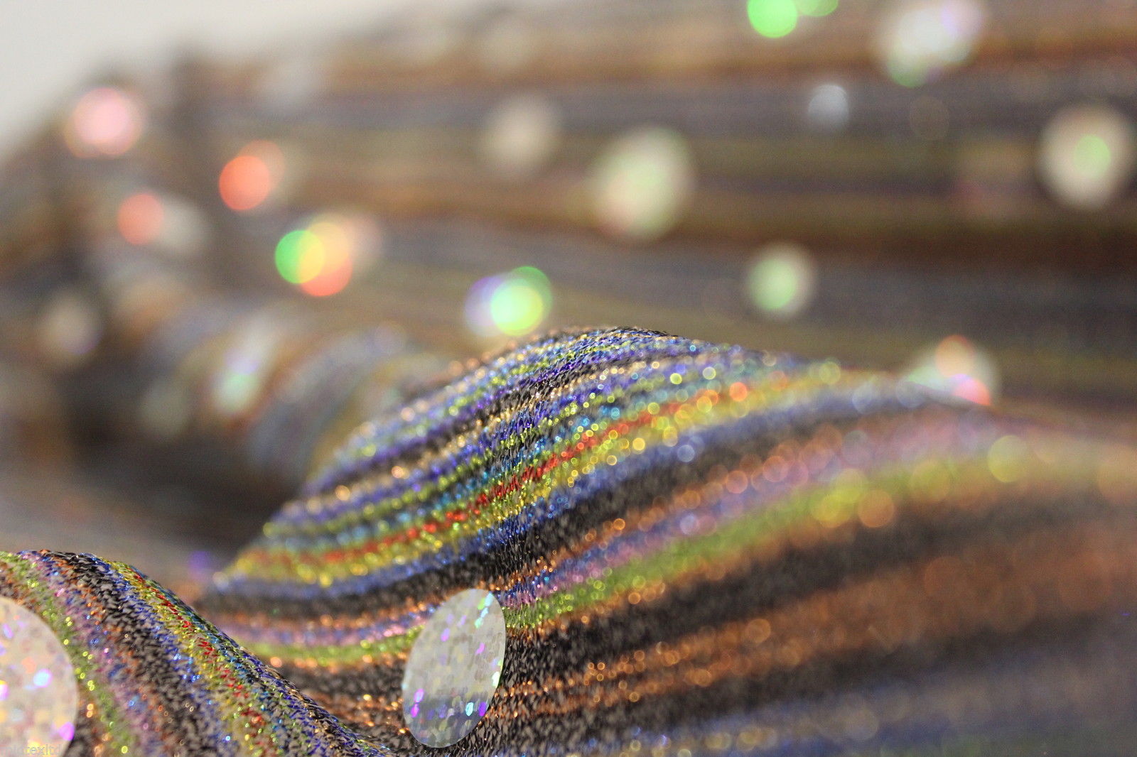 Stripe  Hologram Sequin fabric dress prom Midtex 58'Spotted Per Metre M150