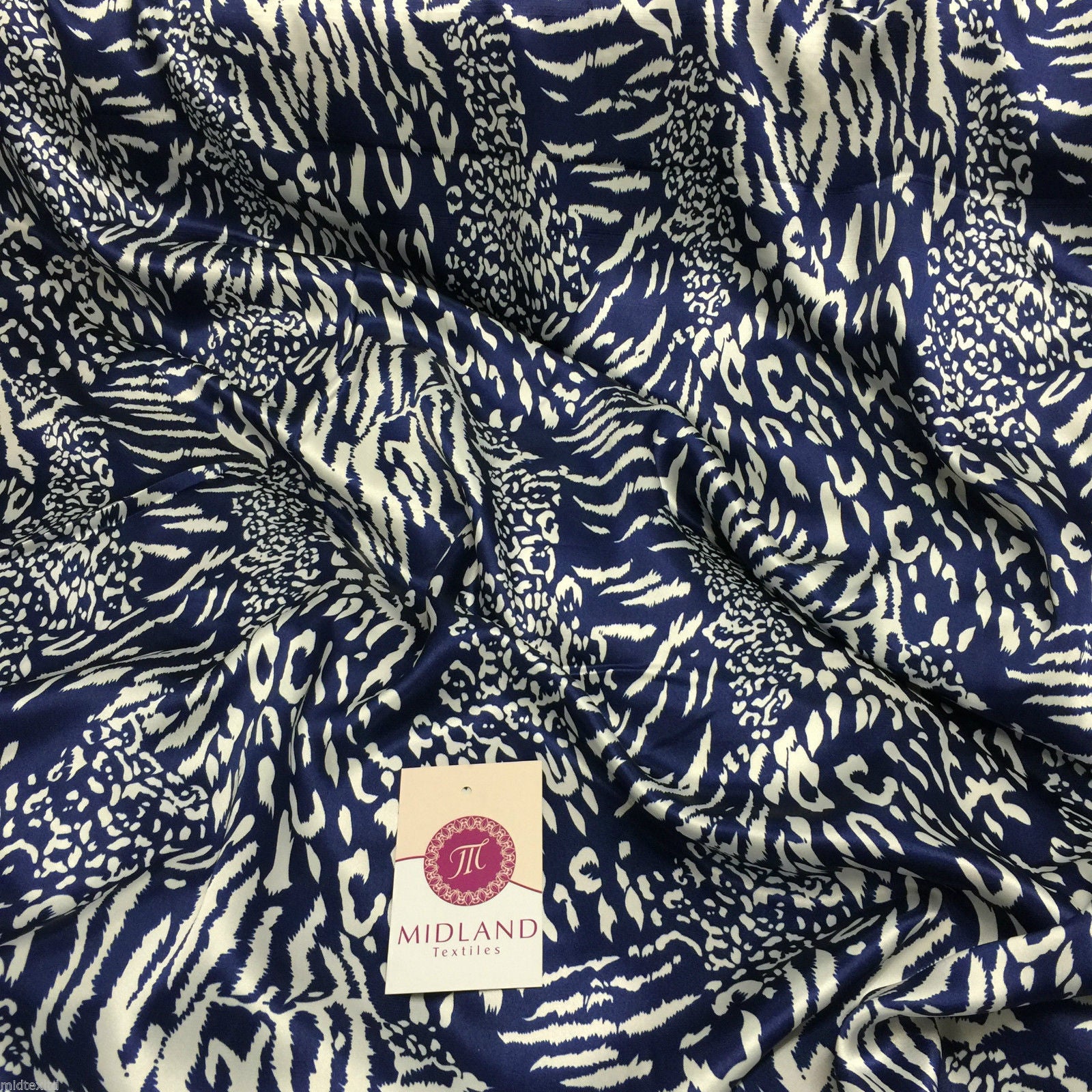 Animal Print lightweight silky Satin fabric 58' M88 Mtex